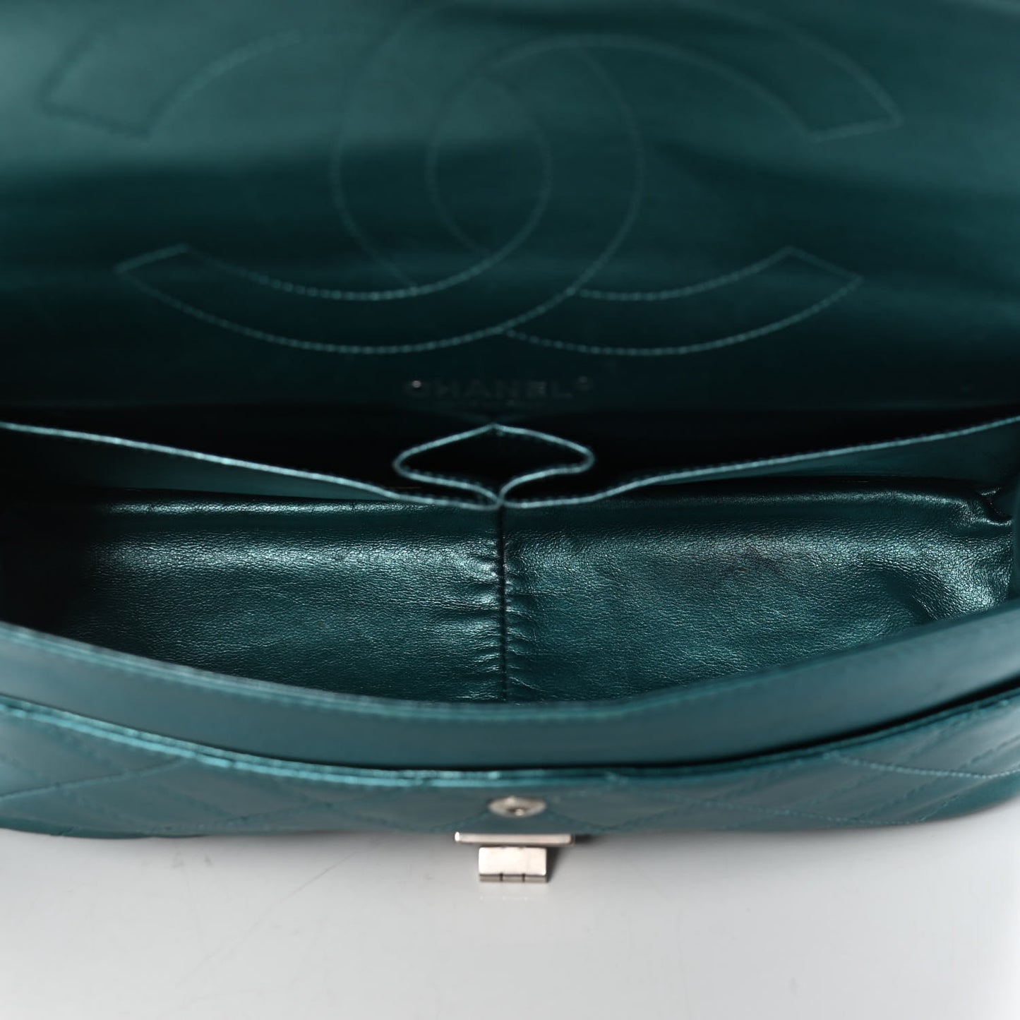 Metallic Calfskin Quilted 2.55 Reissue 226 Flap Turquoise