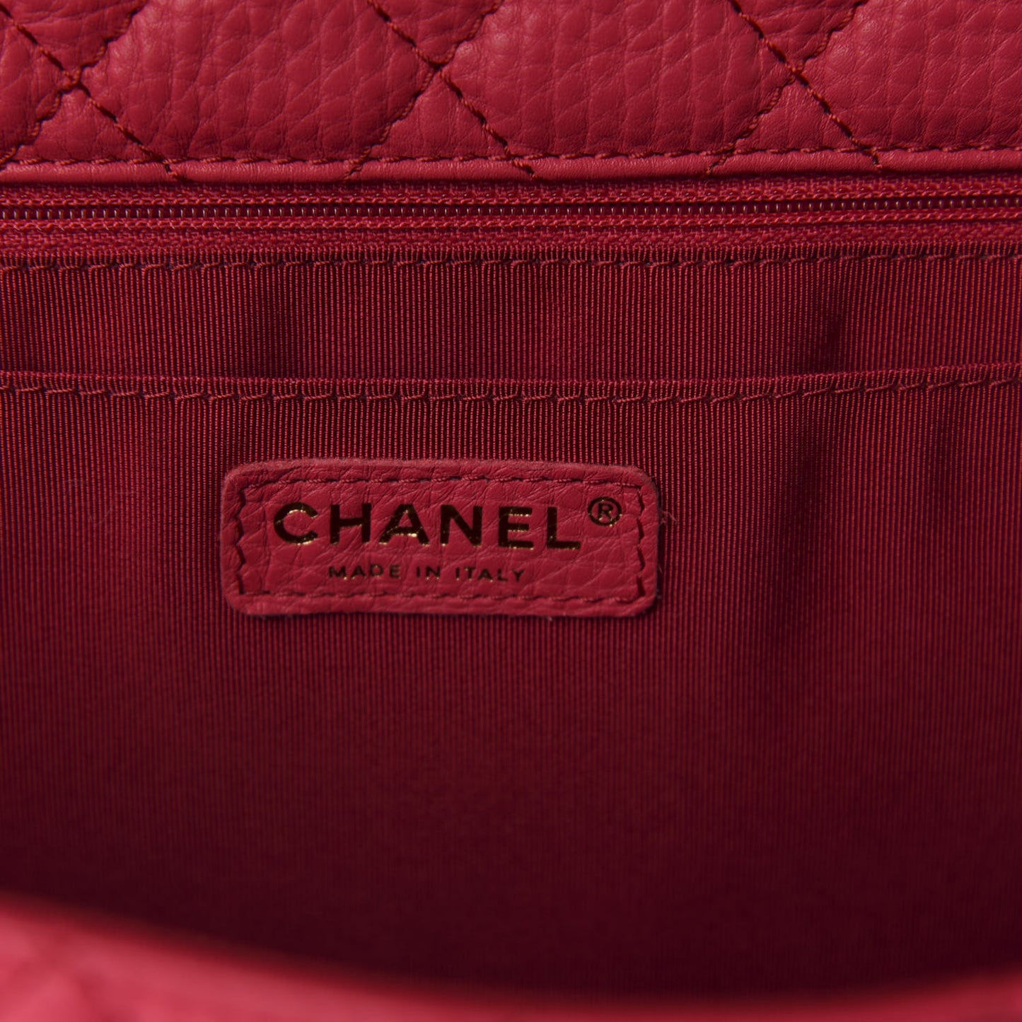 Calfskin Quilted Small XXL Travel Flap Bag Dark Pink
