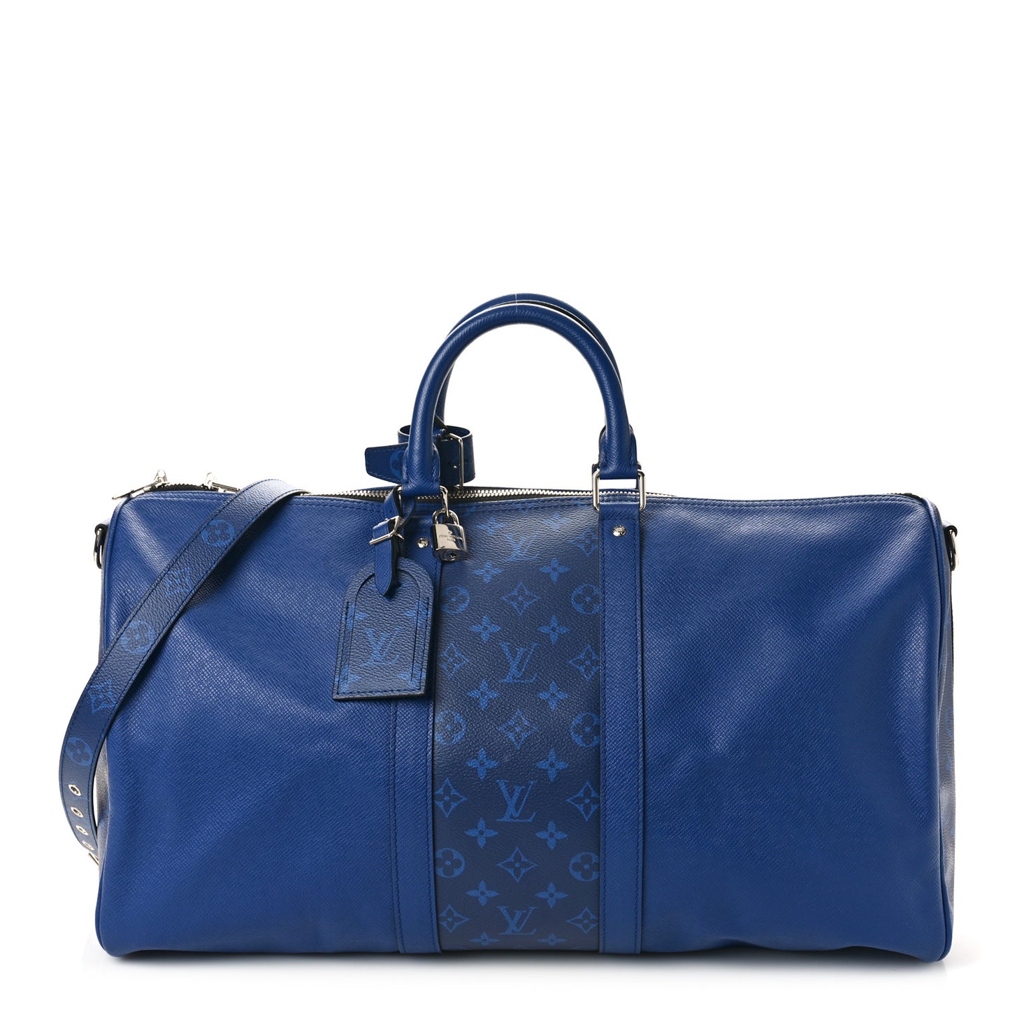 Taiga Monogram Eclipse Keepall Bandouliere 50 Pacific Blue