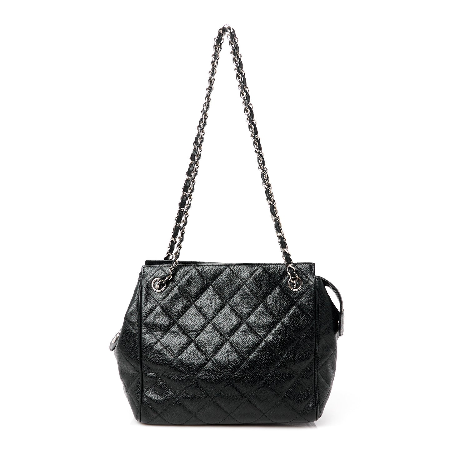 Caviar Quilted Shoulder Bag Black