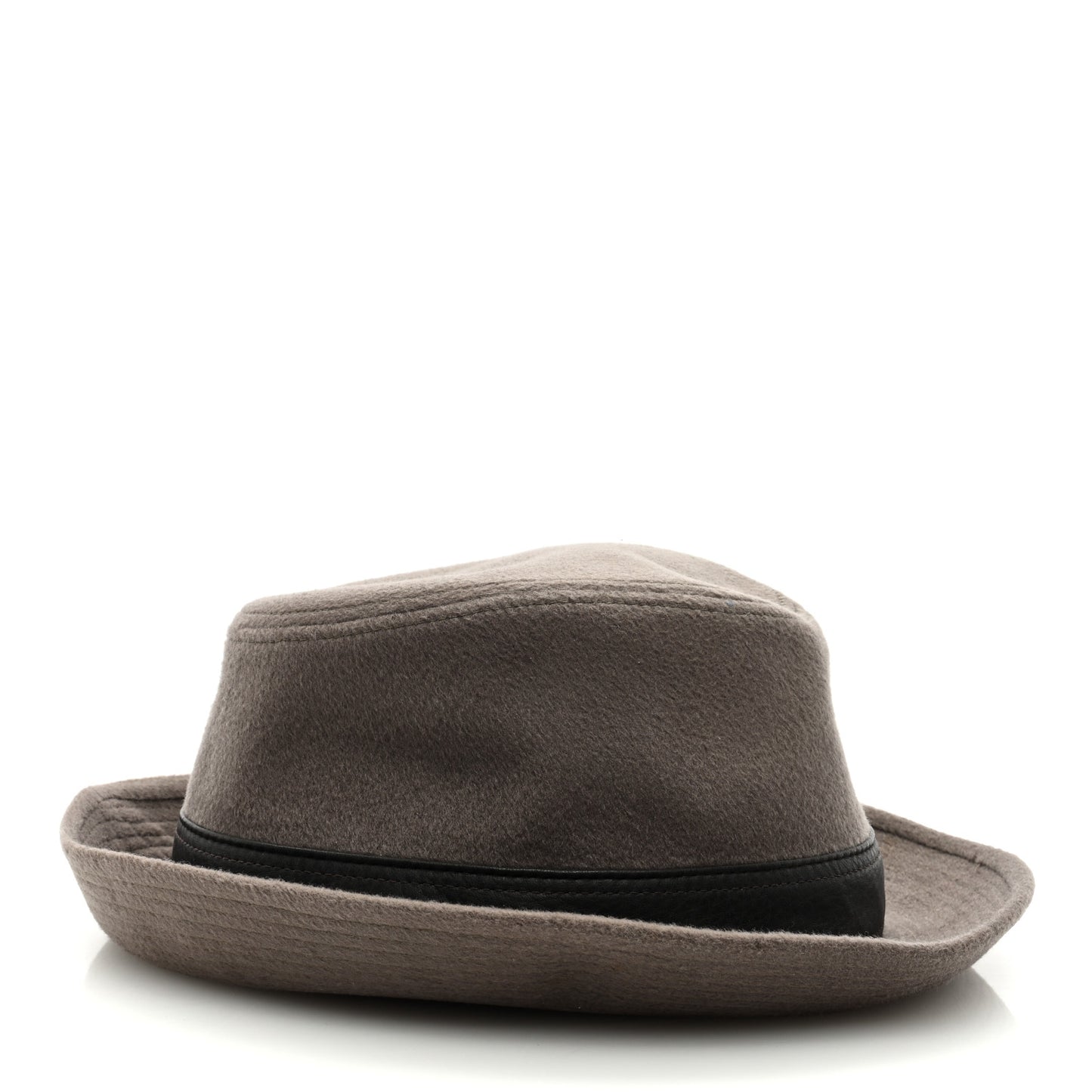 Cashmere Deerskin Funk Drap Hat 58 Ecorce Marron