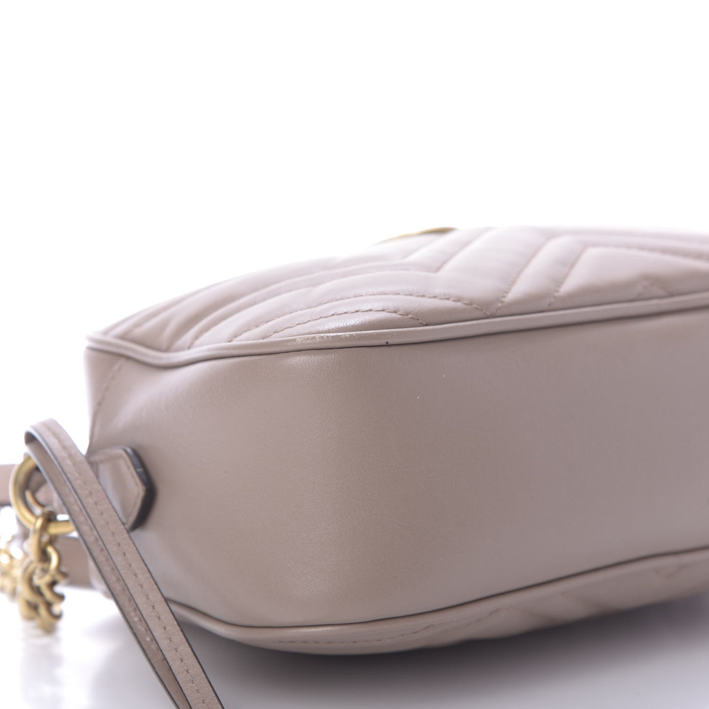 Calfskin Matelasse Small GG Marmont Chain Shoulder Bag Porcelain Rose