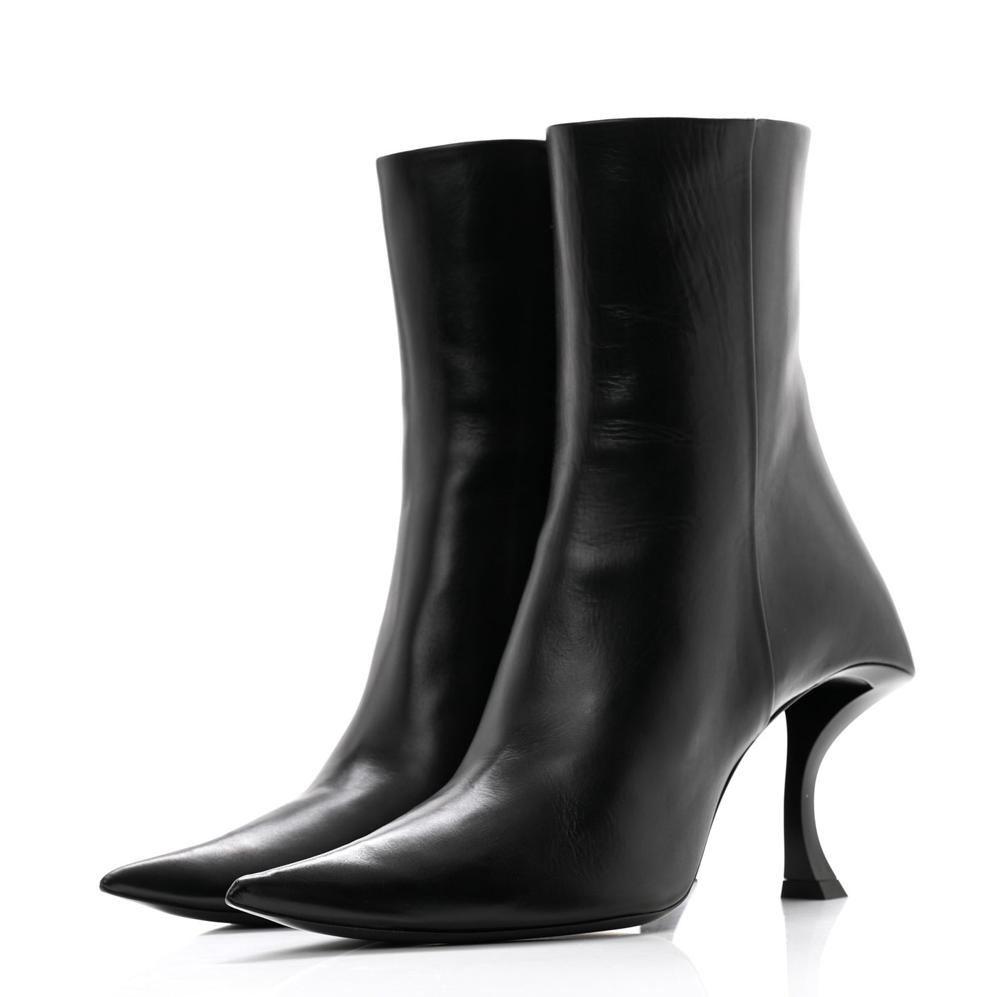 Calfskin Hourglass Bootie 38 Black