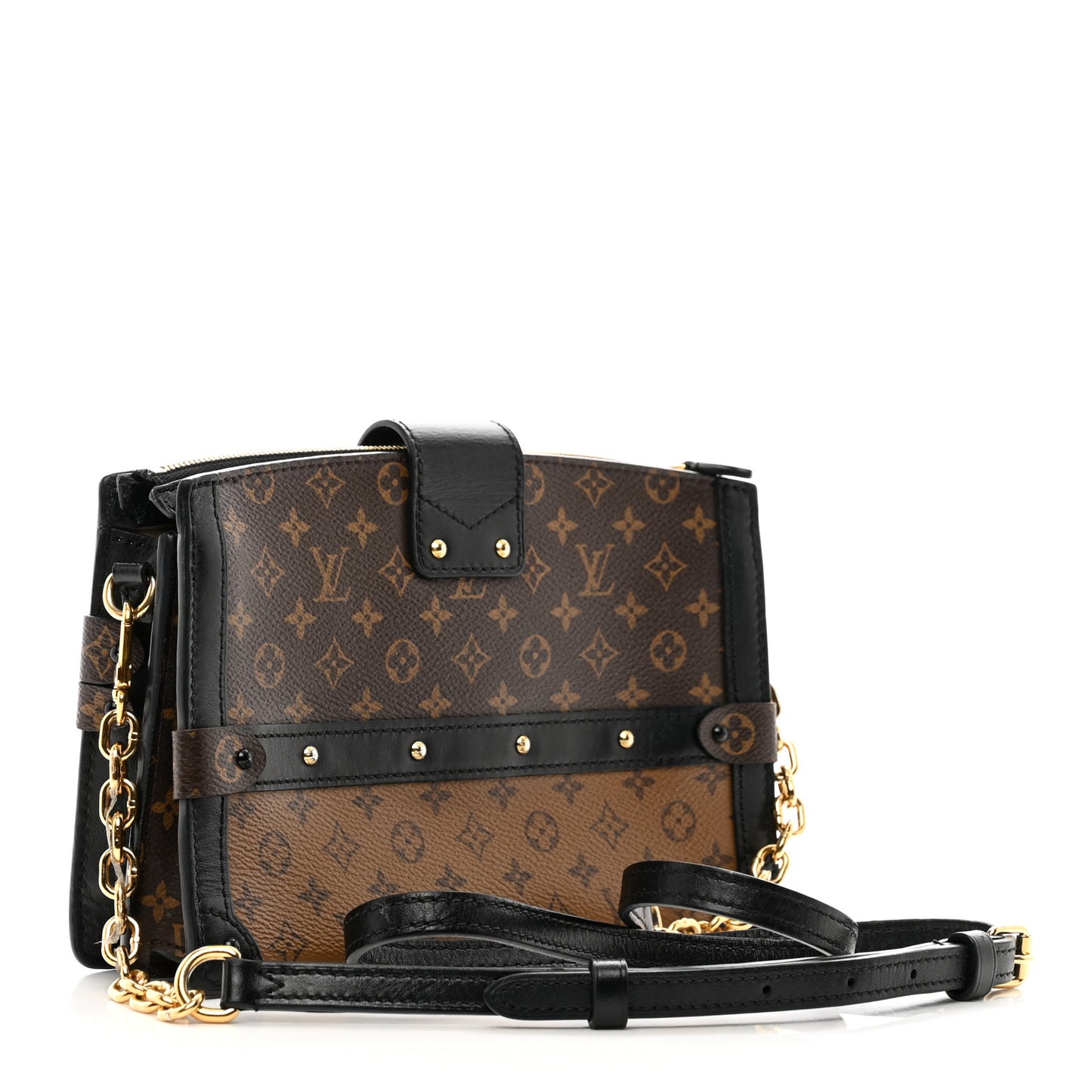 Reverse Monogram Trunk Clutch