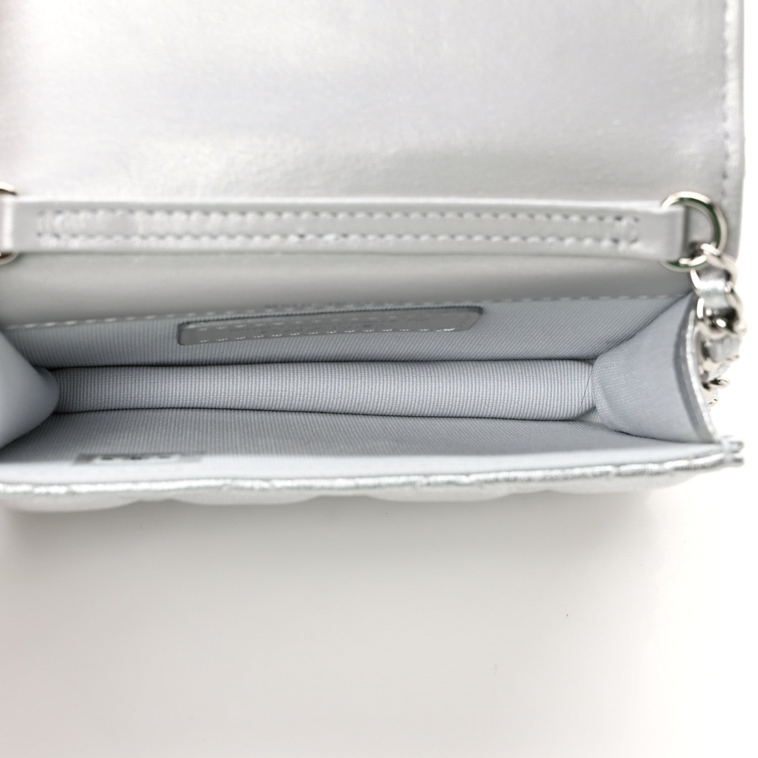 Chanel Metallic Goatskin Quilted Star Flap Waist Belt Bag Silver 5 of 10