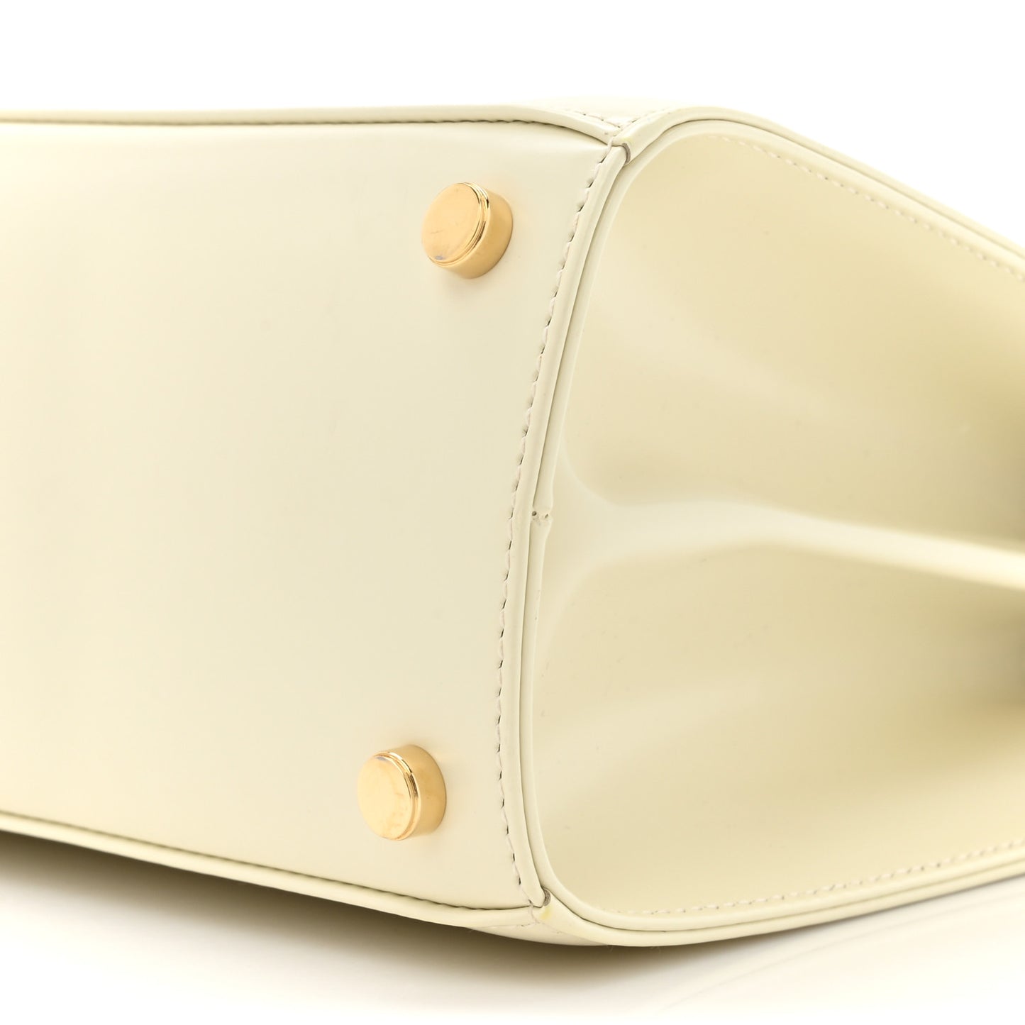 Brushed Off Calfskin Small Iconic Top Handle Bag Magnolia