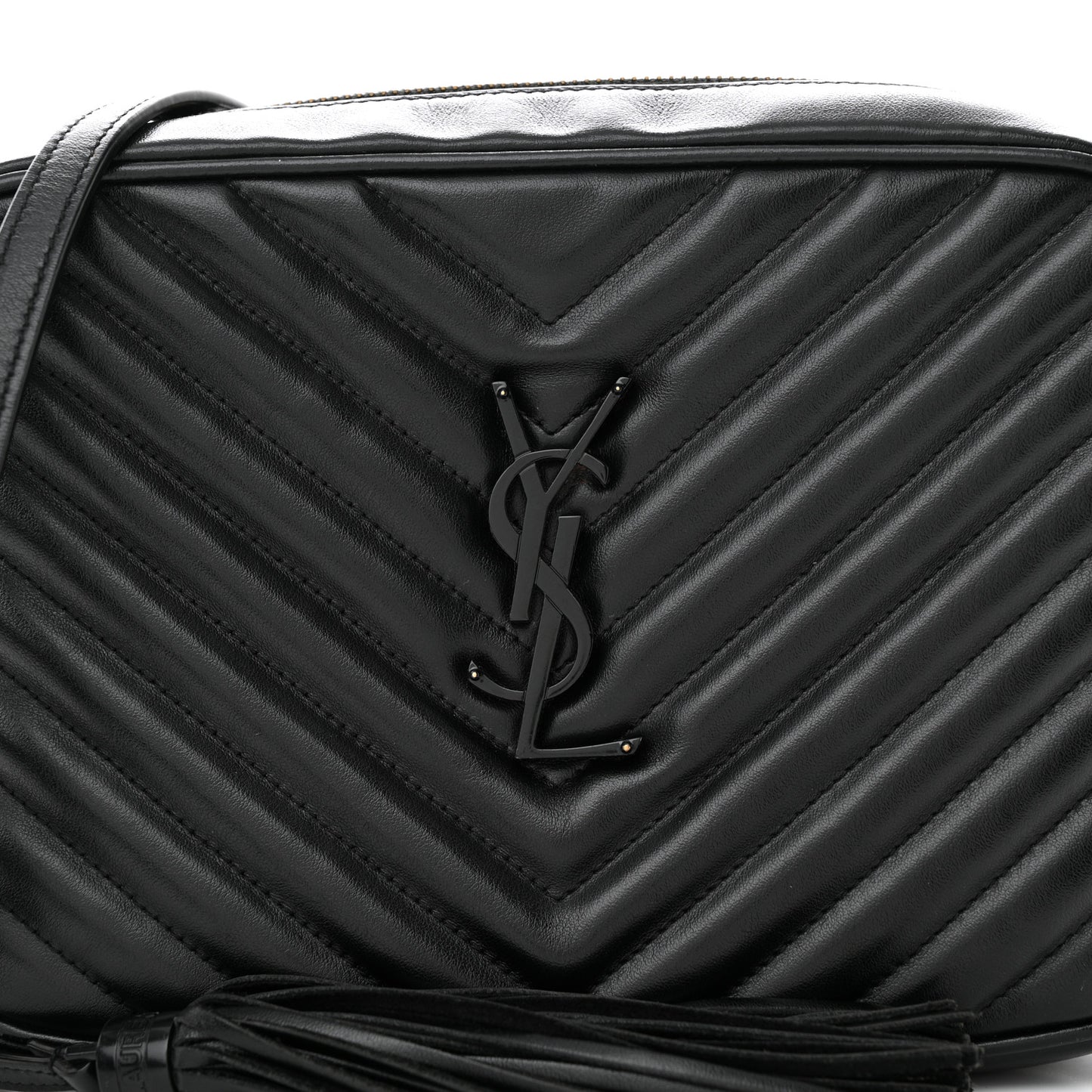 Calfskin Matelasse Monogram Monochrome Lou Camera Bag Black