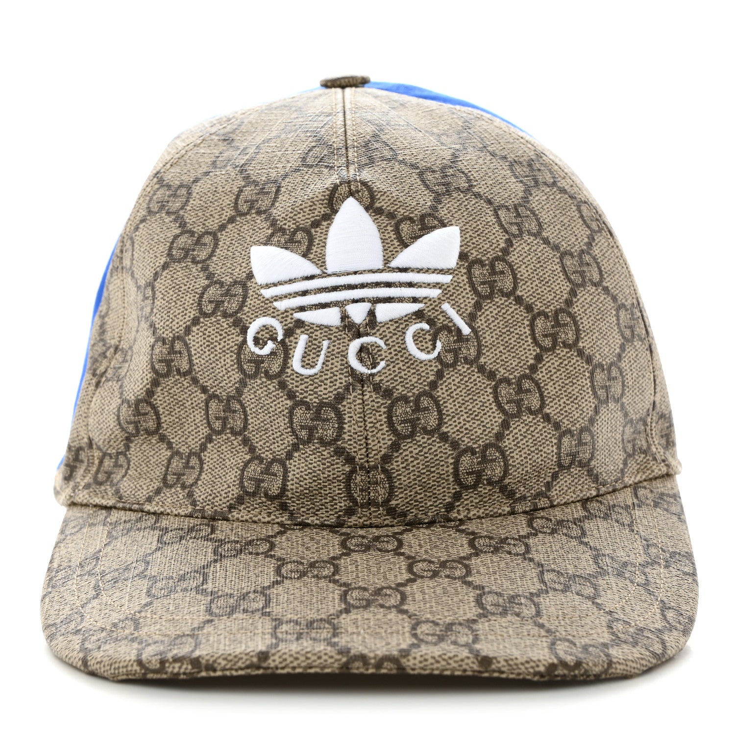 Gucci X ADIDAS GG Supreme Monogram Double Sided Baseball Hat M Blue Beige 4 of 13