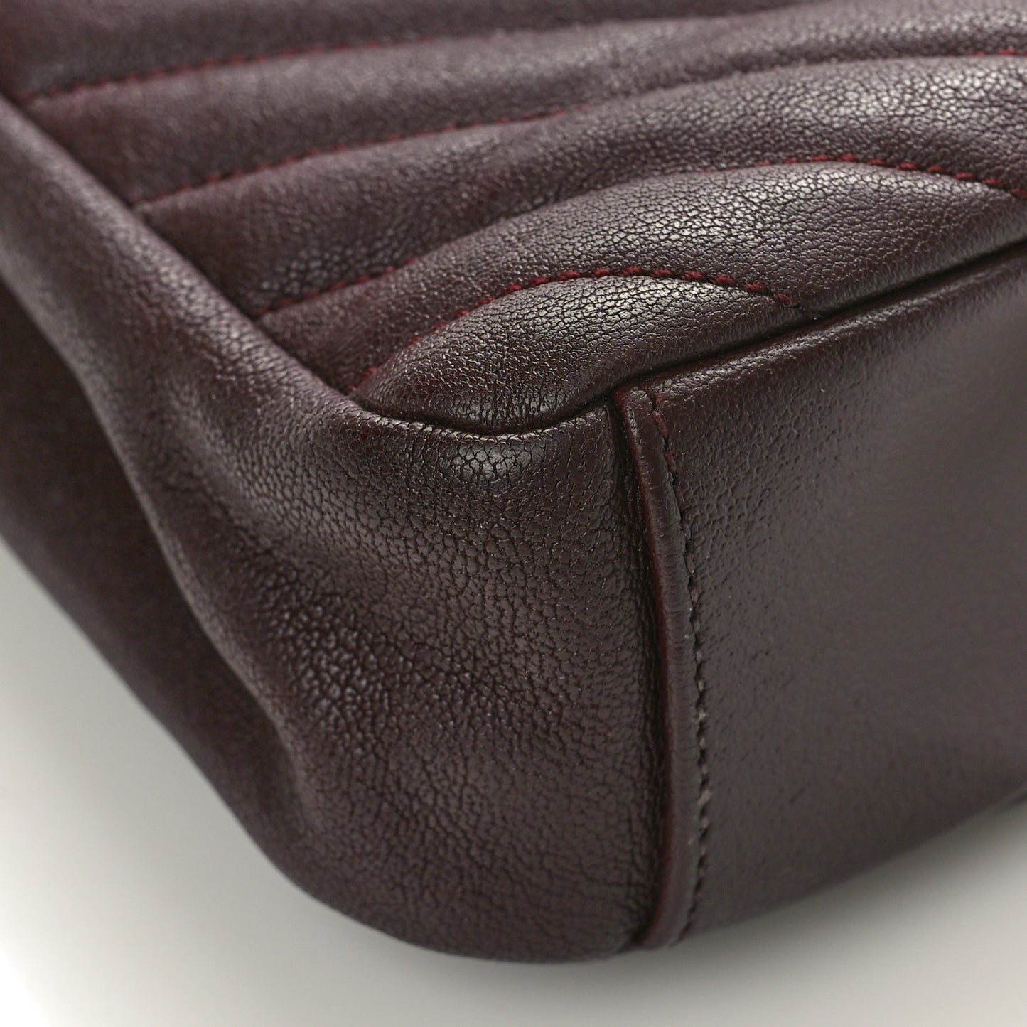 Sheepskin Matelasse Chevron Monogram Medium College Bag Rouge Legion