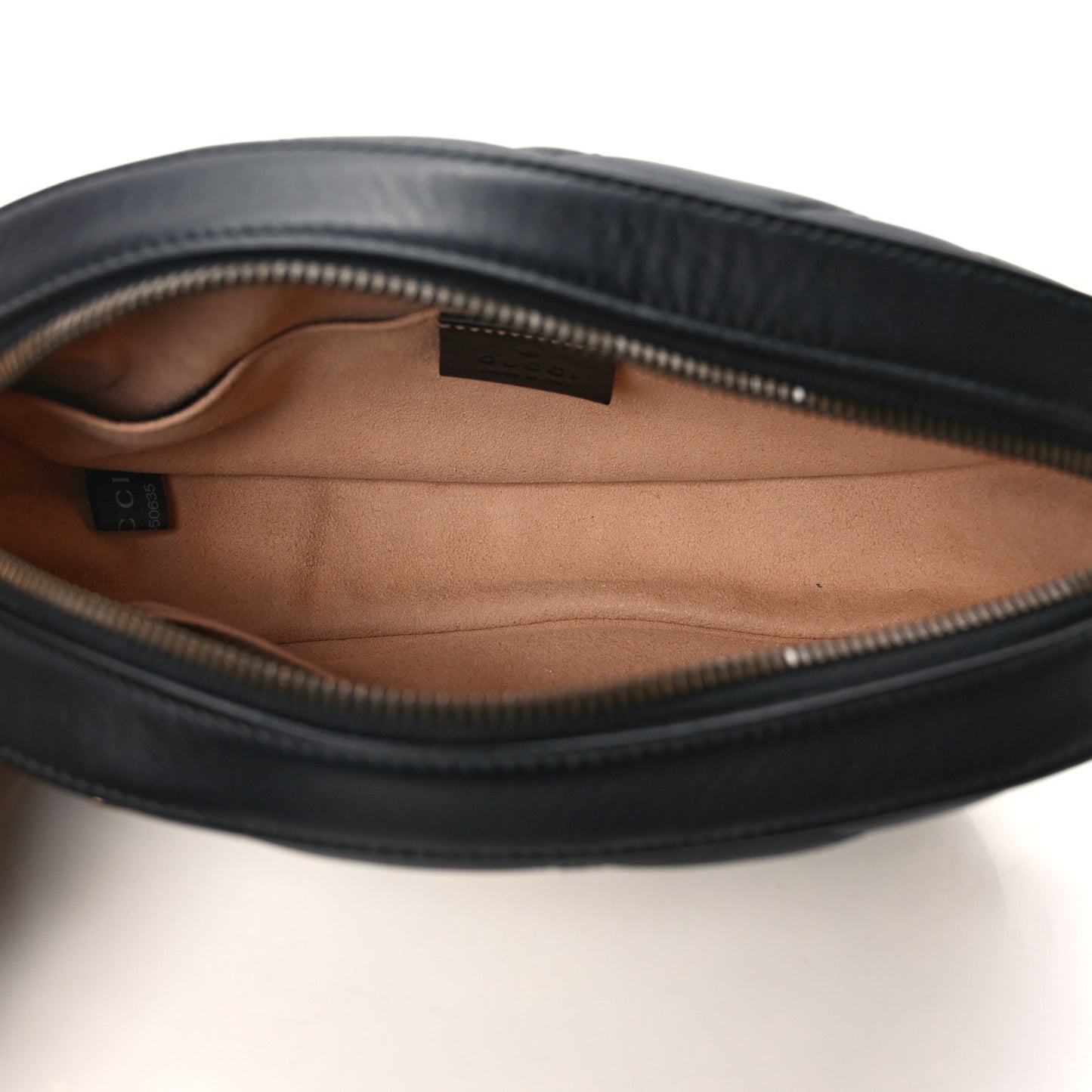 Calfskin Matelasse Animal Studs GG Marmont Belt Bag 85 34 Black
