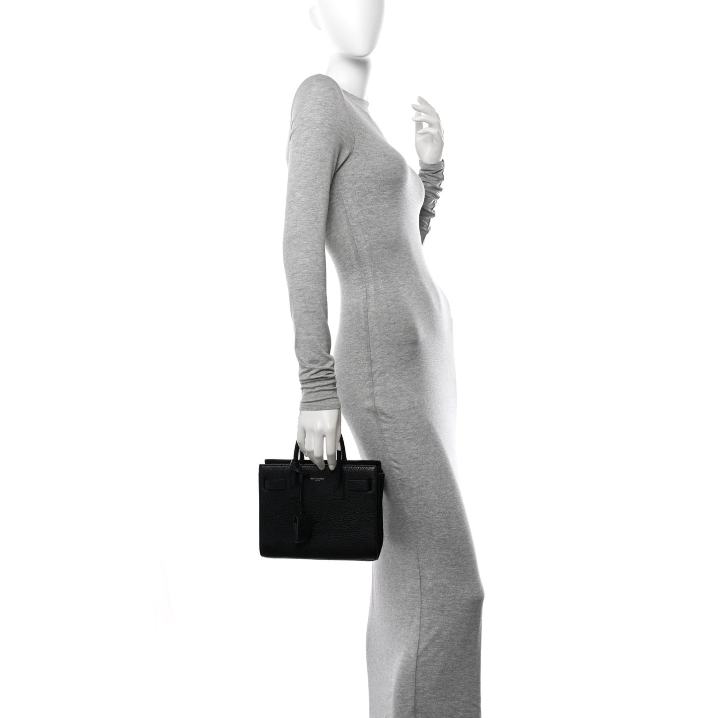 Grained Calfskin Nano Sac De Jour Black