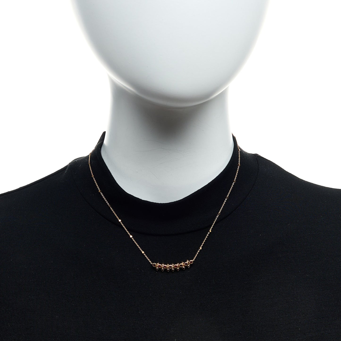 18K Pink Gold Garnet Clash de Cartier Necklace