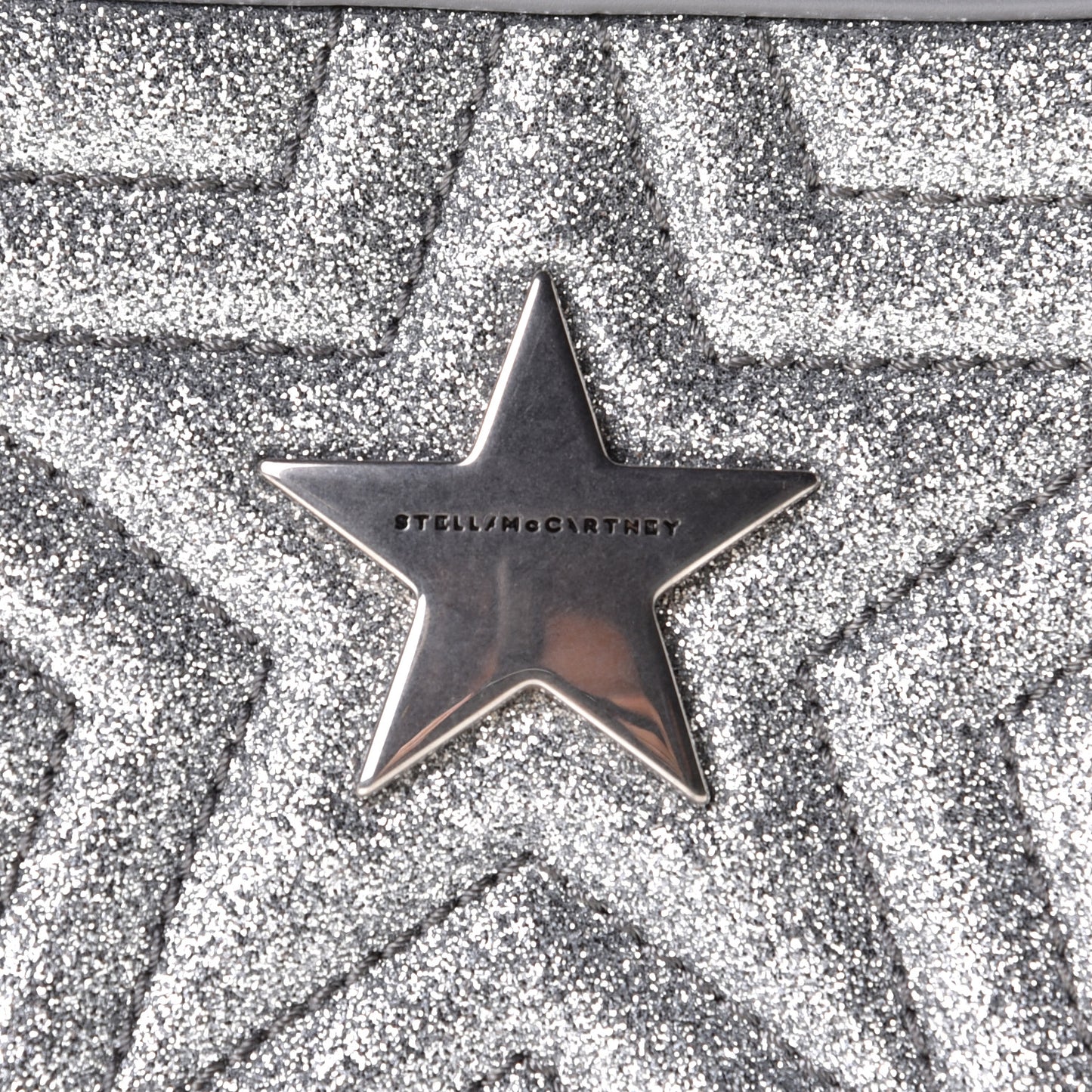 Glitter Star Patch Shoulder Bag Silver