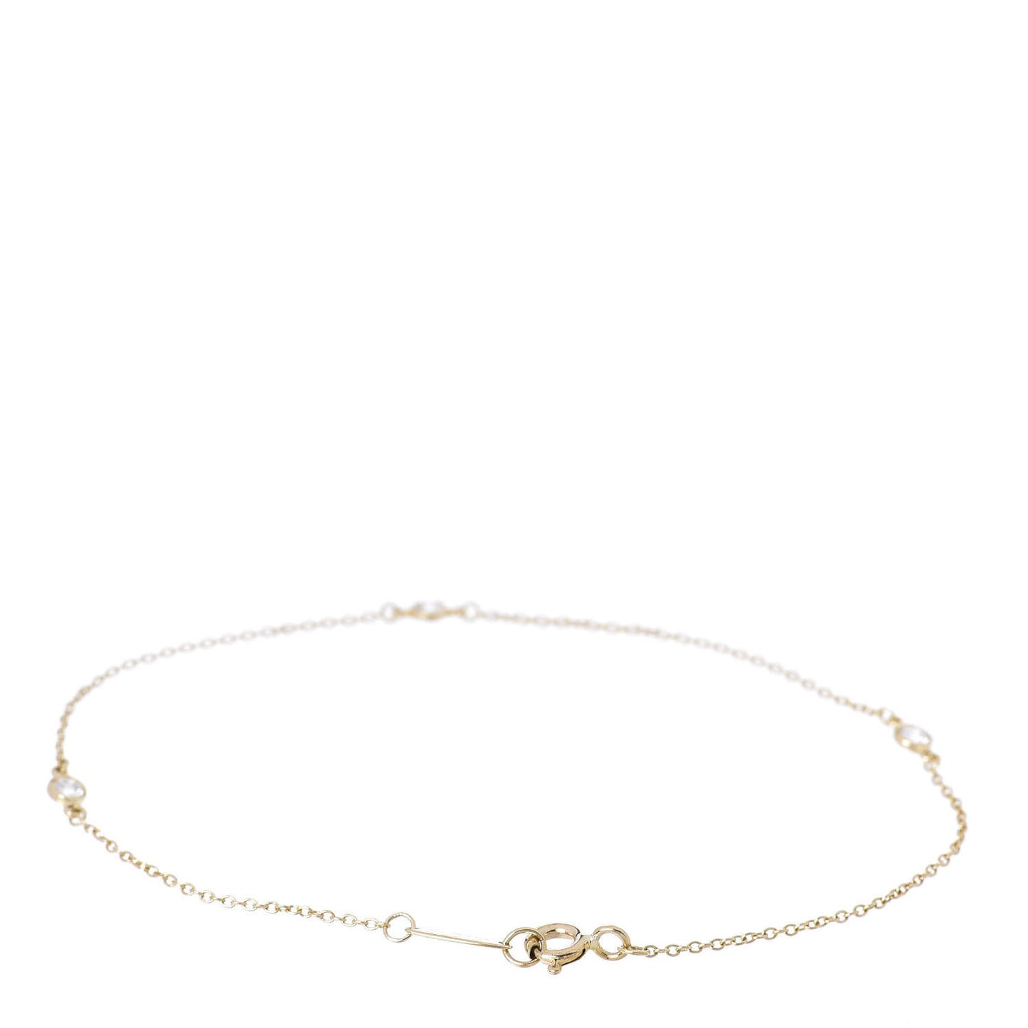 18K Yellow Gold Diamond .15ctw Elsa Peretti Diamonds by the Yard Station Bracelet
