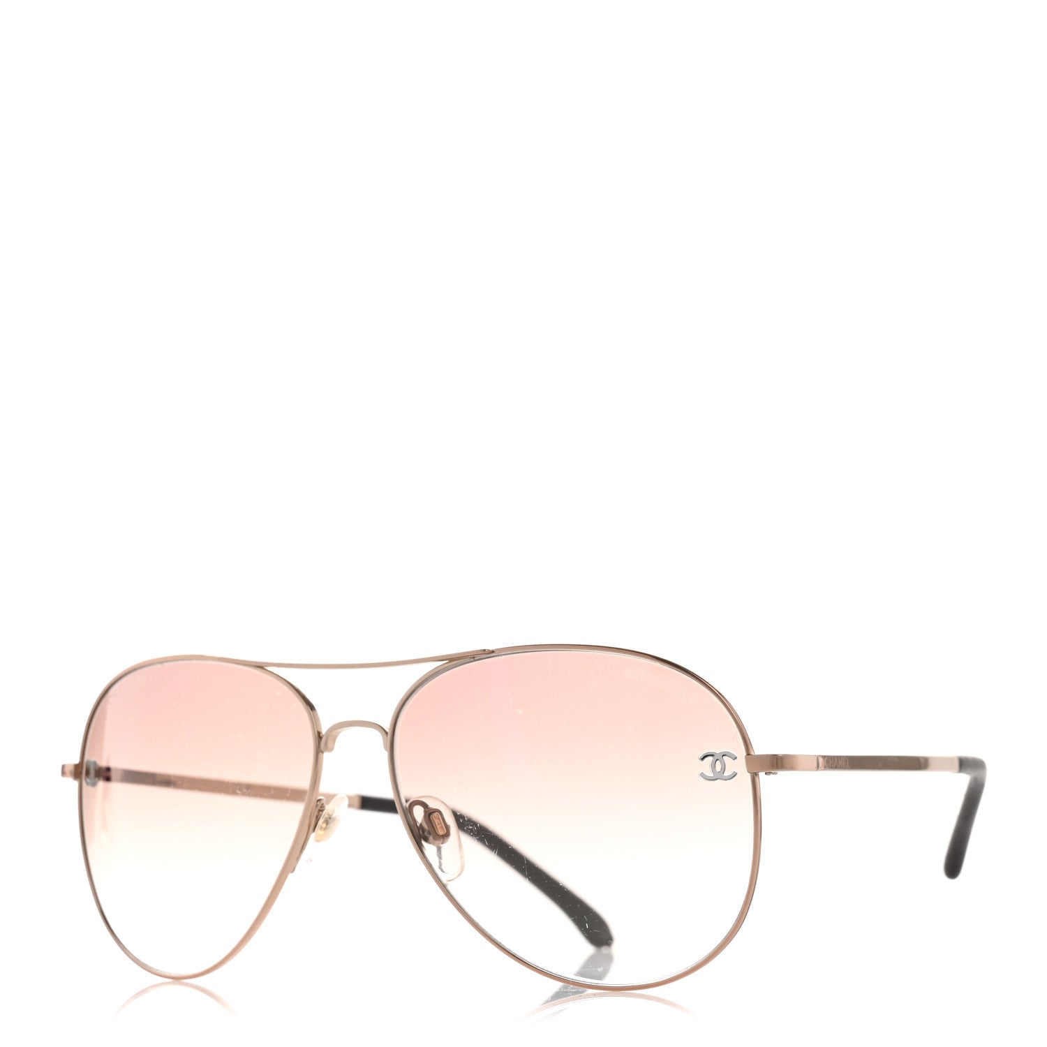 Vintage CHANEL 4189 Aviator Mirror Sunglasses Made In Italy Chanel Aviator CC Sunglasses 4189-T-Q Pink 1694331  main image 3