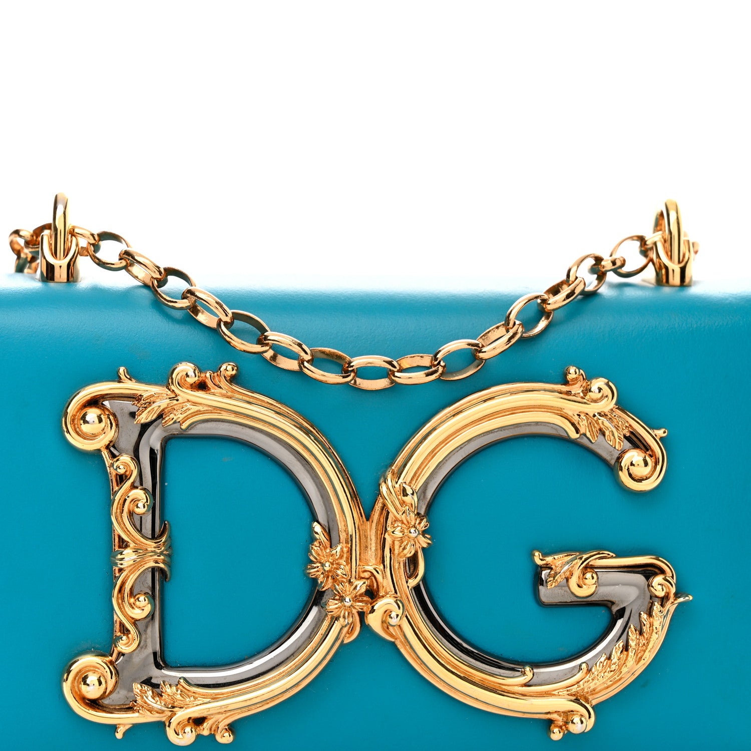 Dolce & Gabbana Nappa DG Girls Phone Shoulder Bag Celeste Mare 7 of 11