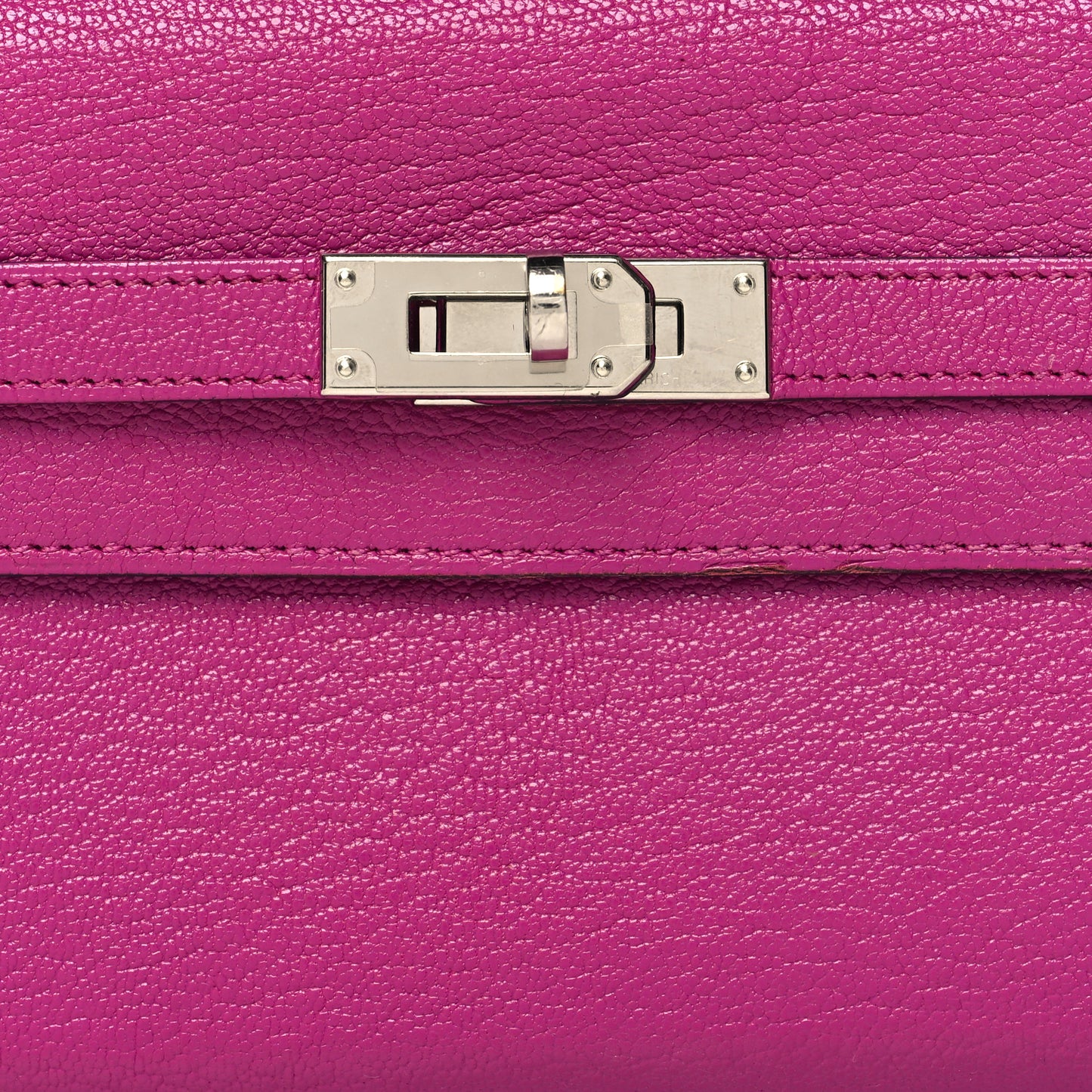 Chevre Mysore Kelly Longue Wallet Rose Pourpre