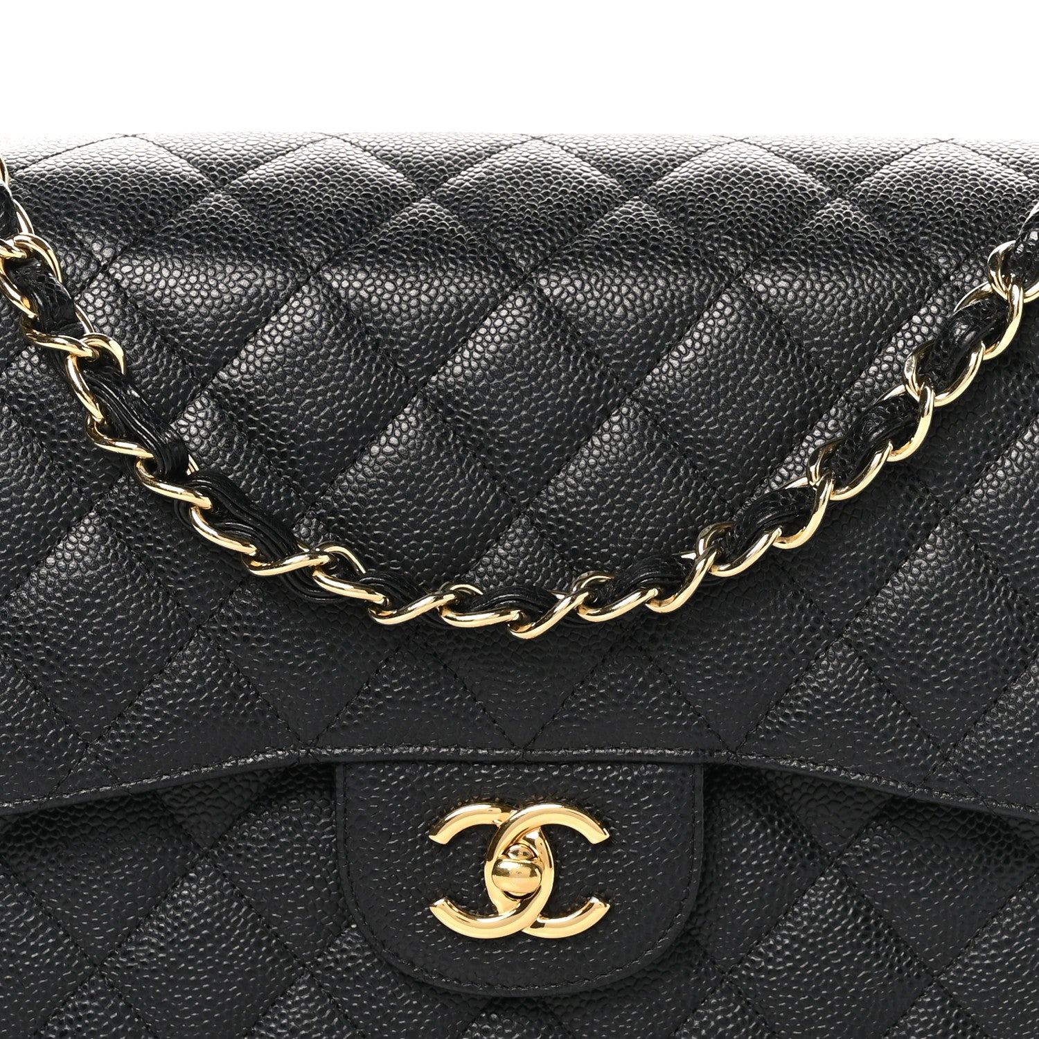 Chanel Caviar Quilted Jumbo Double Flap Black 9 of 11