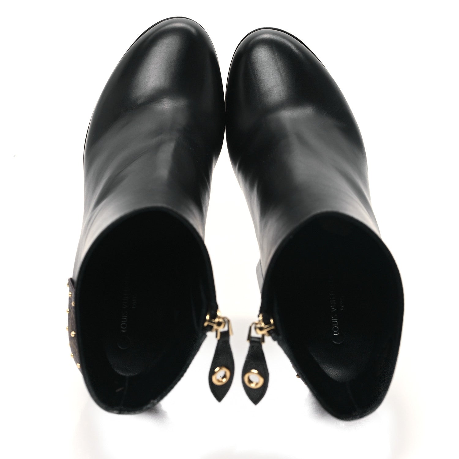 Louis Vuitton Soft Calfskin Monogram Afterglow Platform Ankle Boots 37 Black 2 of 10