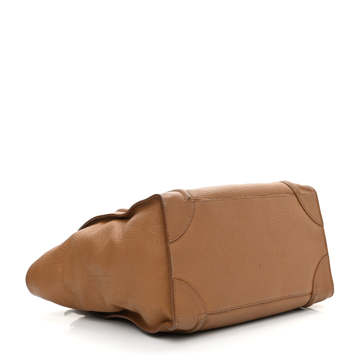Drummed Calfskin Mini Luggage Camel