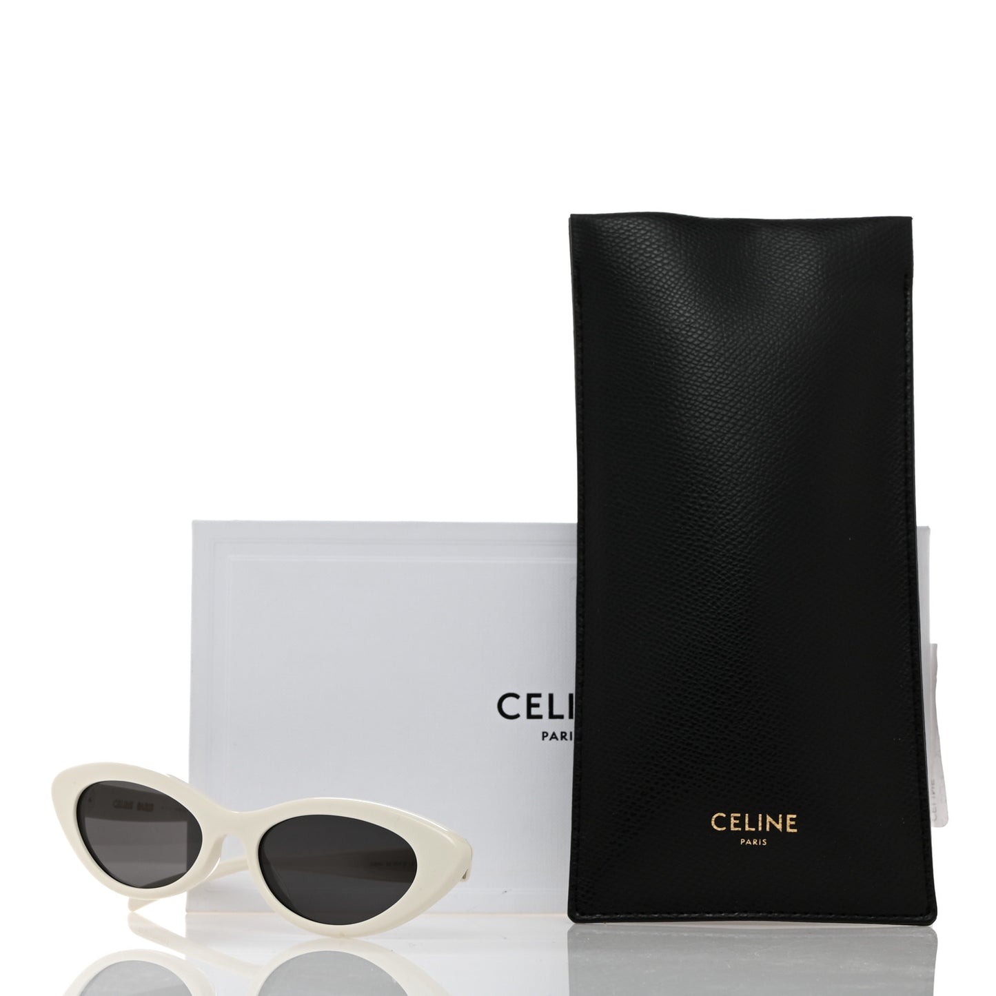 Acetate Cat Eye Sunglasses CL40184U White