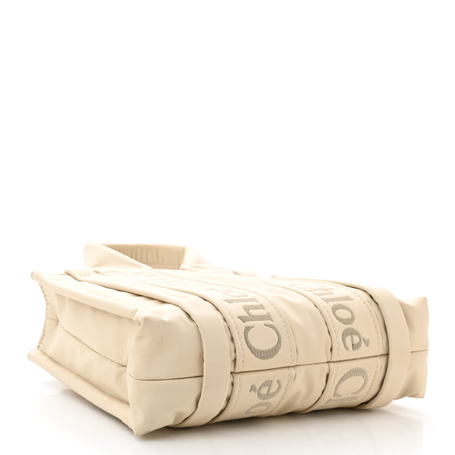 Chloe Nylon Small Woody Tote Taupe 4 of 9
