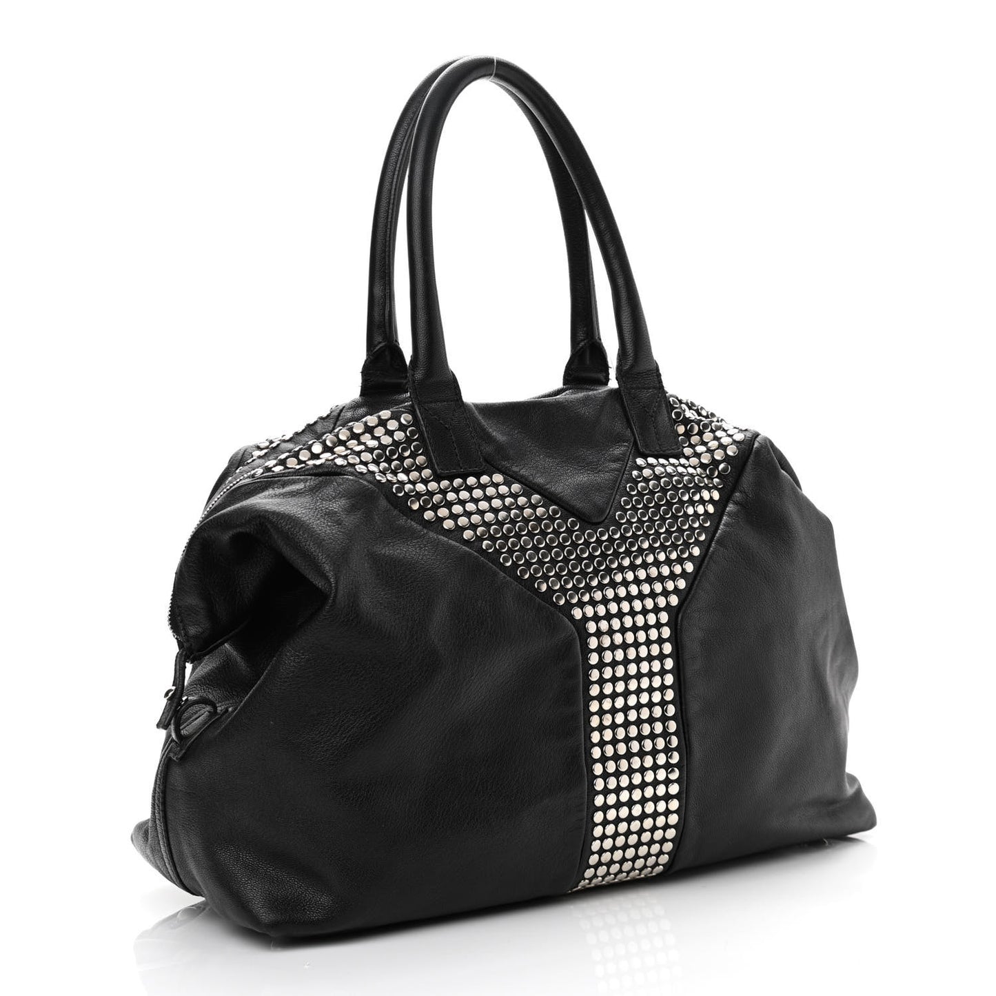 Calfskin Studded Easy Sac Black