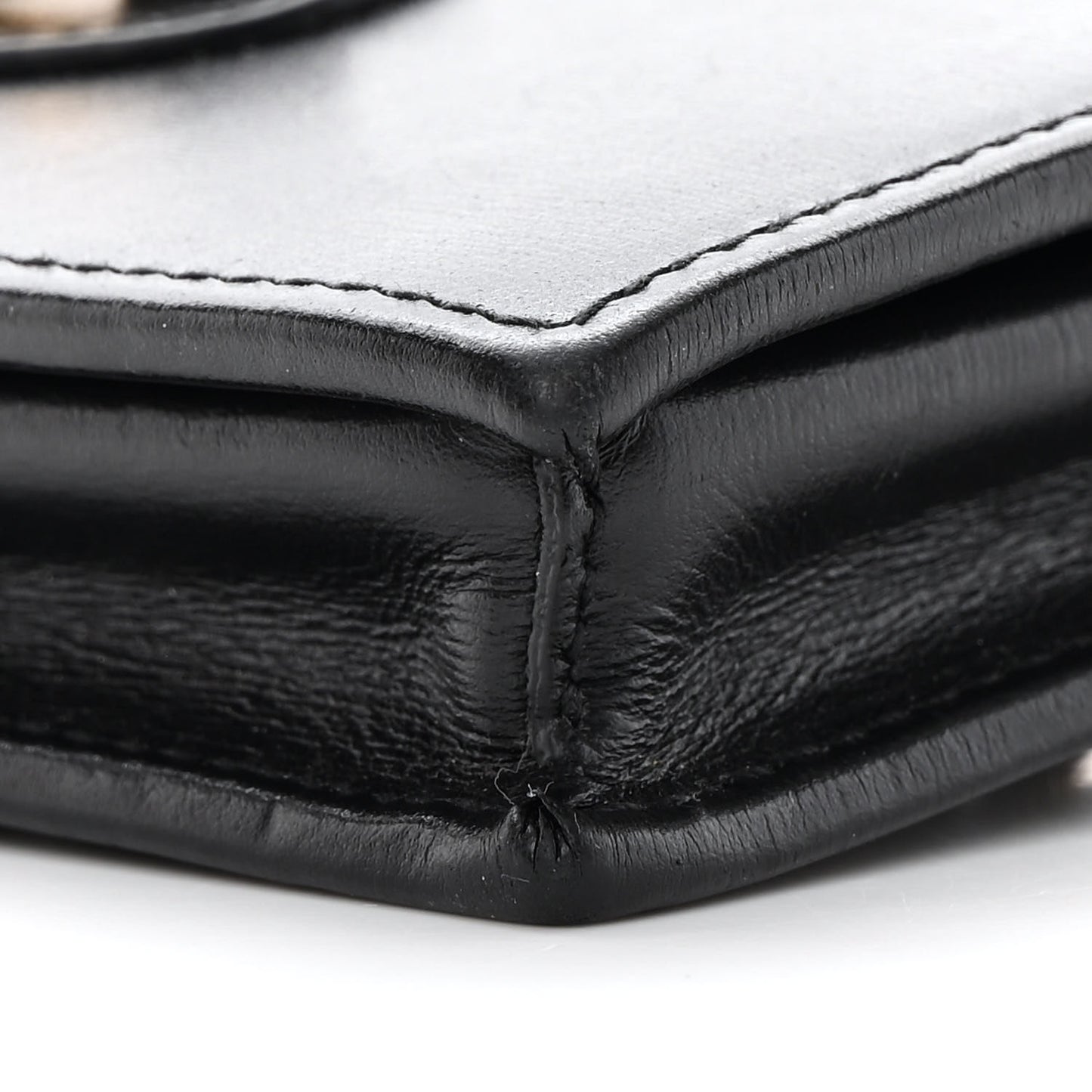 Boarded Plutone Calfskin Horsebit 1955 Wallet On Chain Black