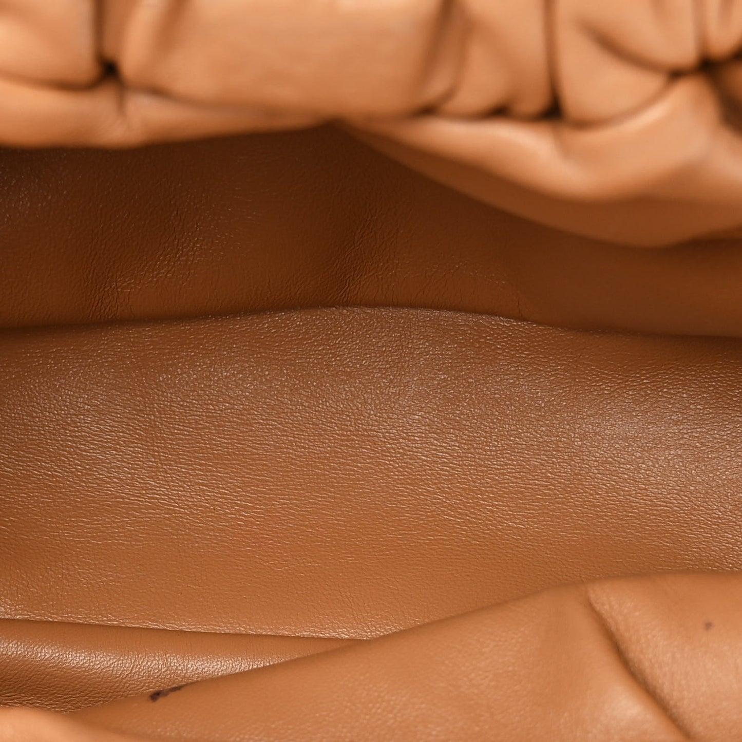 Lambskin Cloud Mini Clutch Caramel