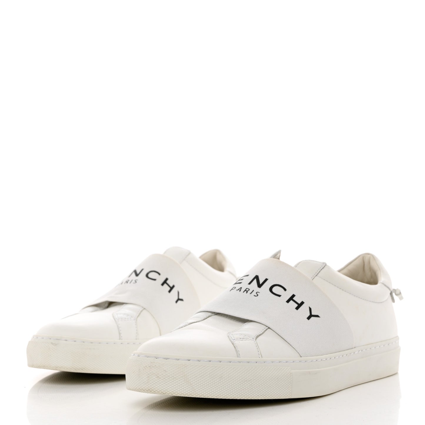 Calfskin Band Logo Womens Urban Street Sneakers 40 White