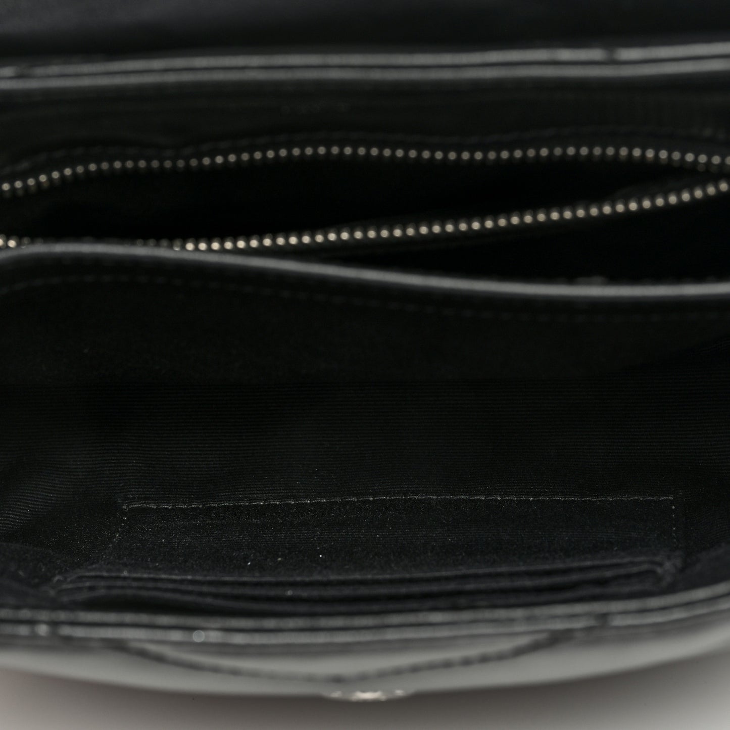SAINT LAURENT Calfskin Y Quilted Monogram Toy Loulou Crossbody Bag Black