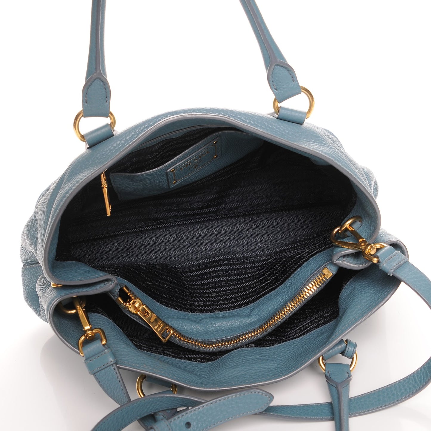 Vitello Daino Shopping Tote Marine