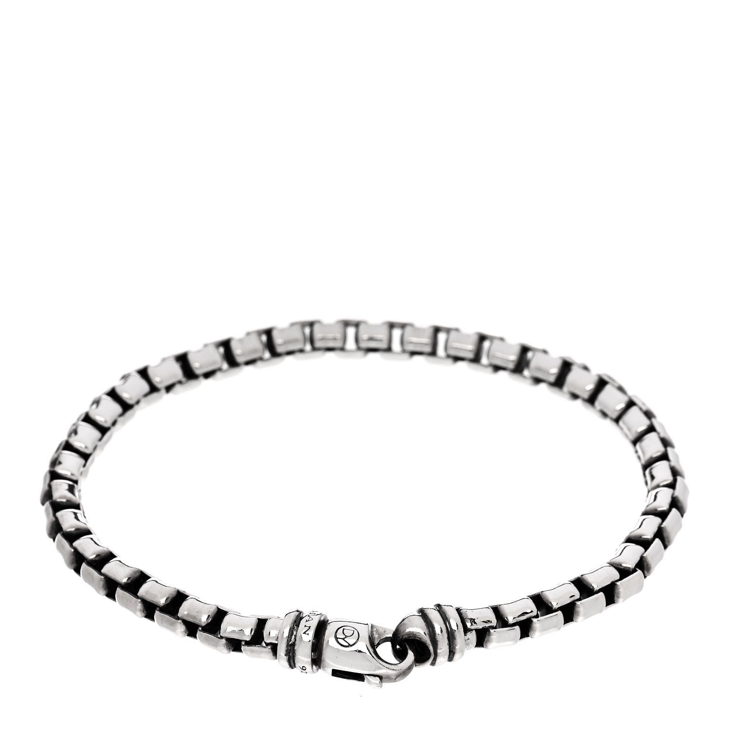 David Yurman Sterling Silver 5mm Box Chain Bracelet 2 of 4