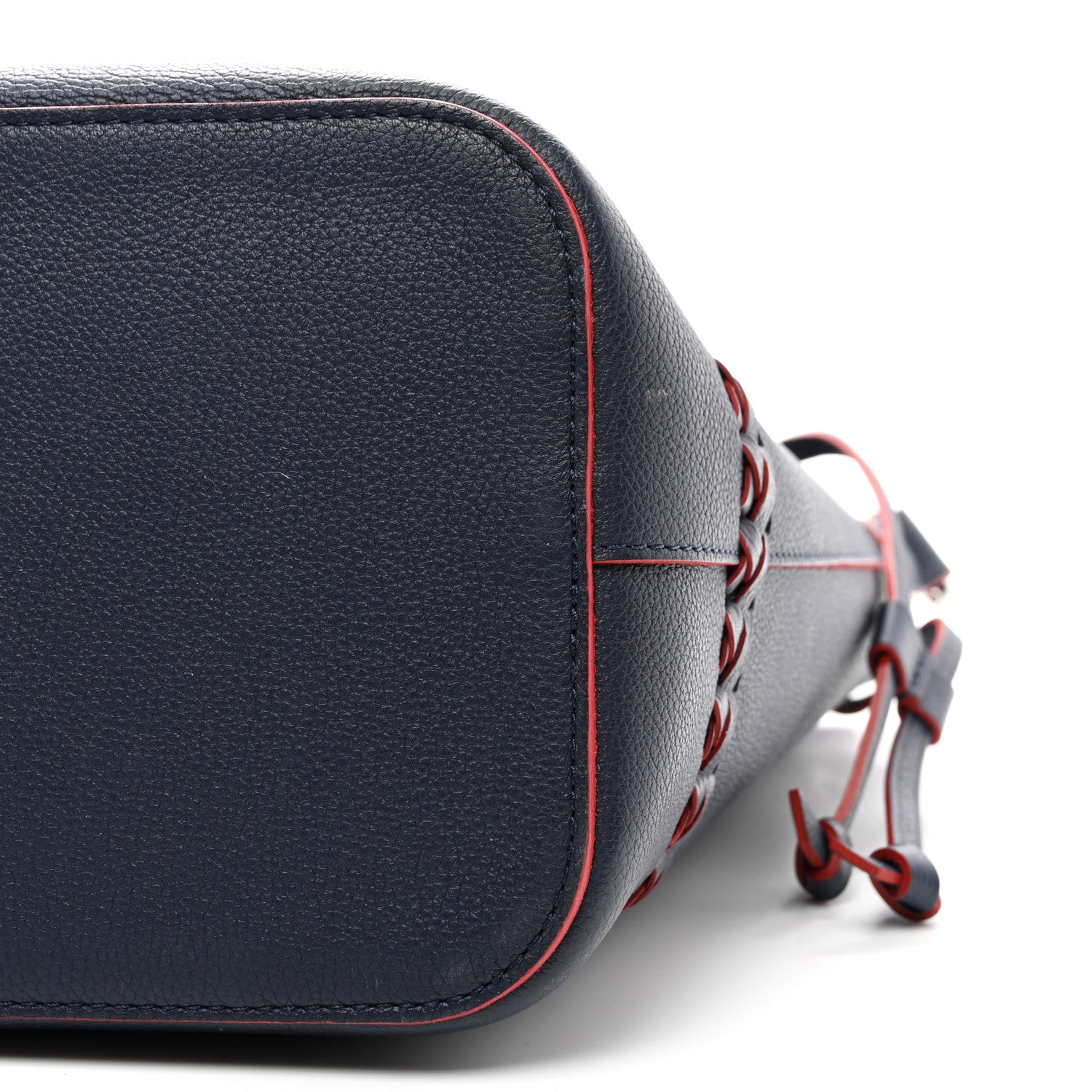 Louis Vuitton Soft Calfskin Braided Lockme Bucket Marine Rouge 10 of 11