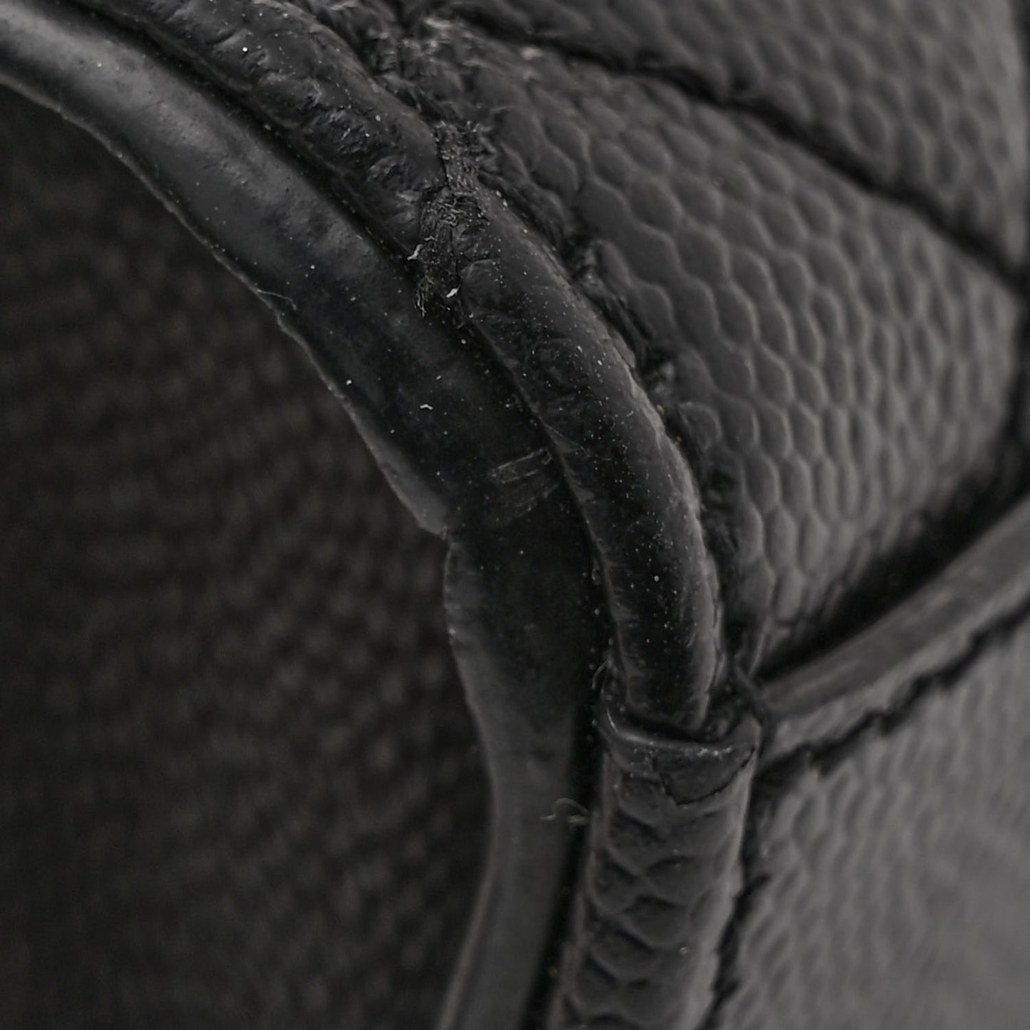Grain De Poudre Textured Mixed Matelasse Triquilt Small Monogram Monochrome Satchel Black