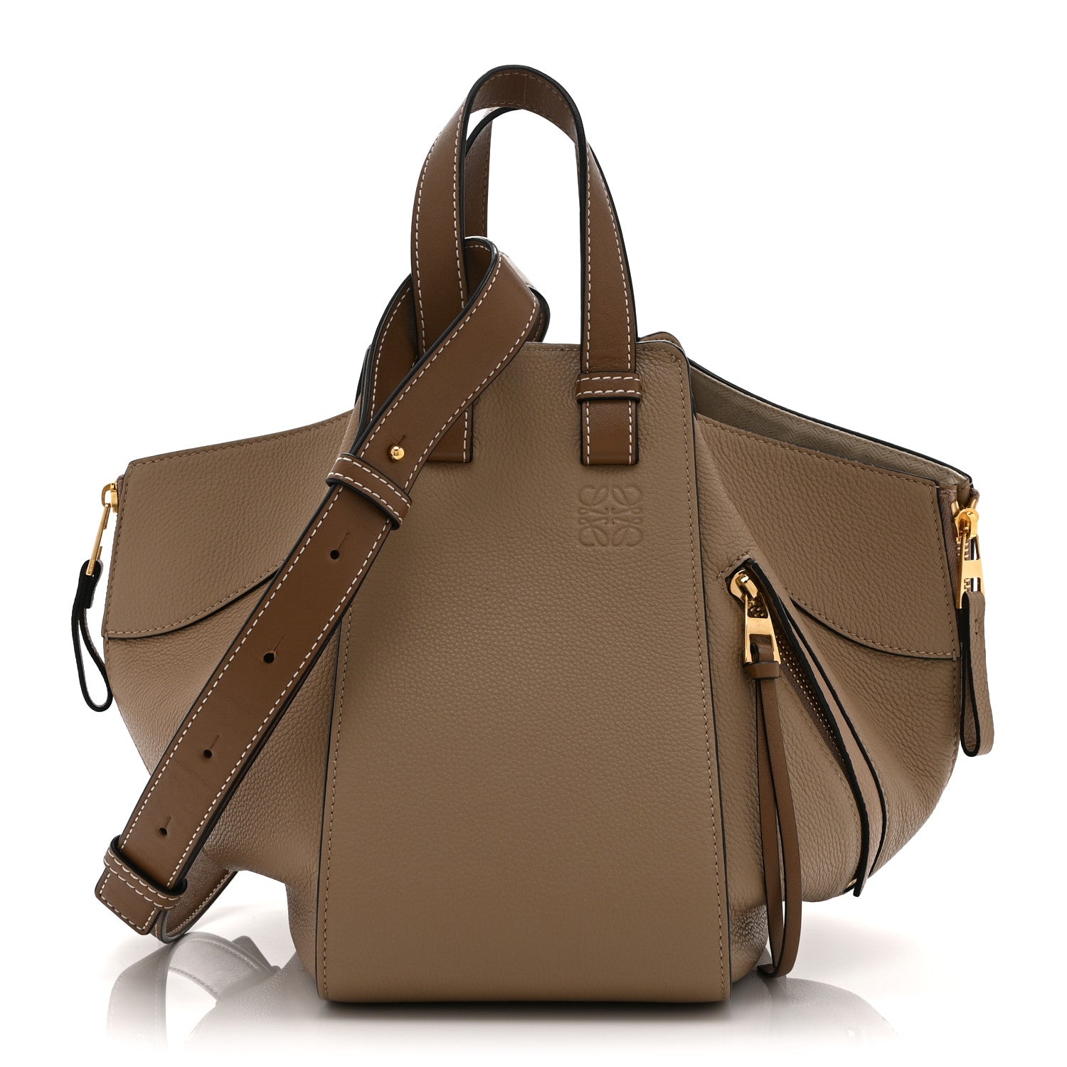 Loewe Calfskin Small Hammock Shoulder Bag Sand Mink 1906242