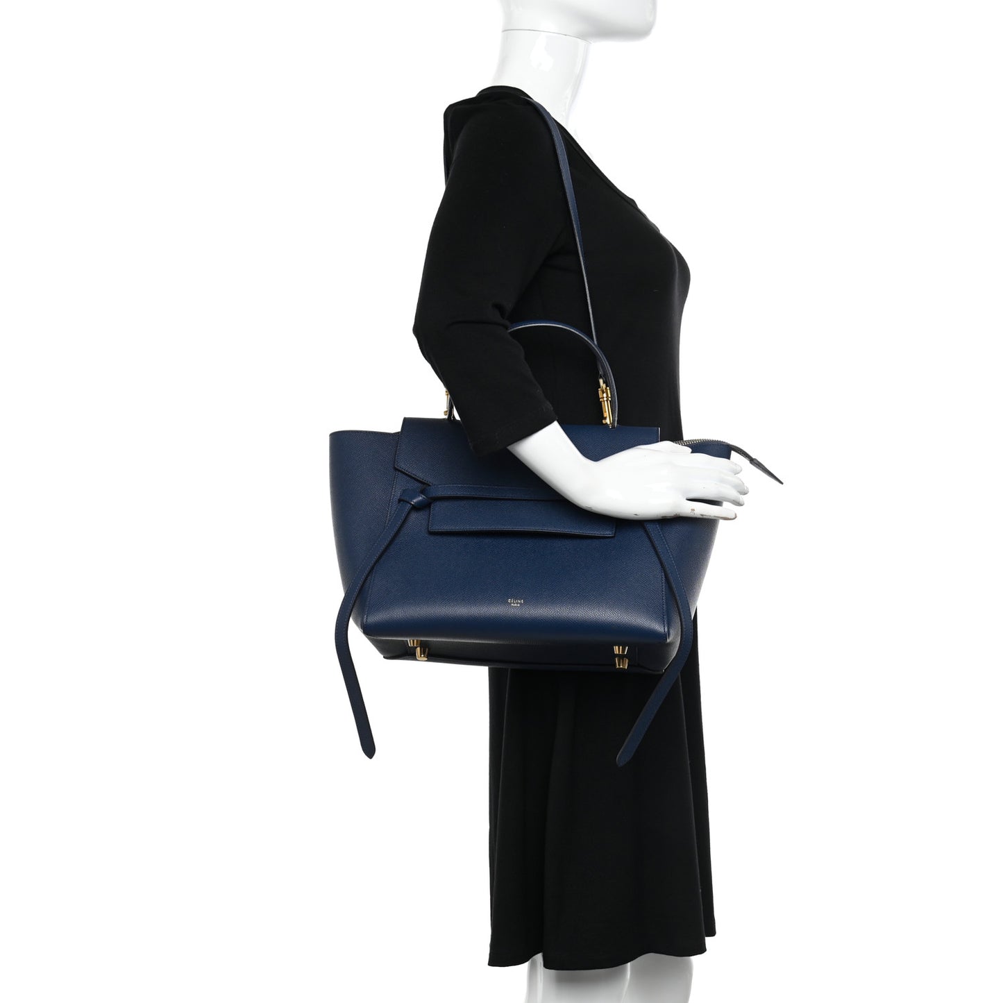 Grained Calfskin Mini Belt Bag Deepsea