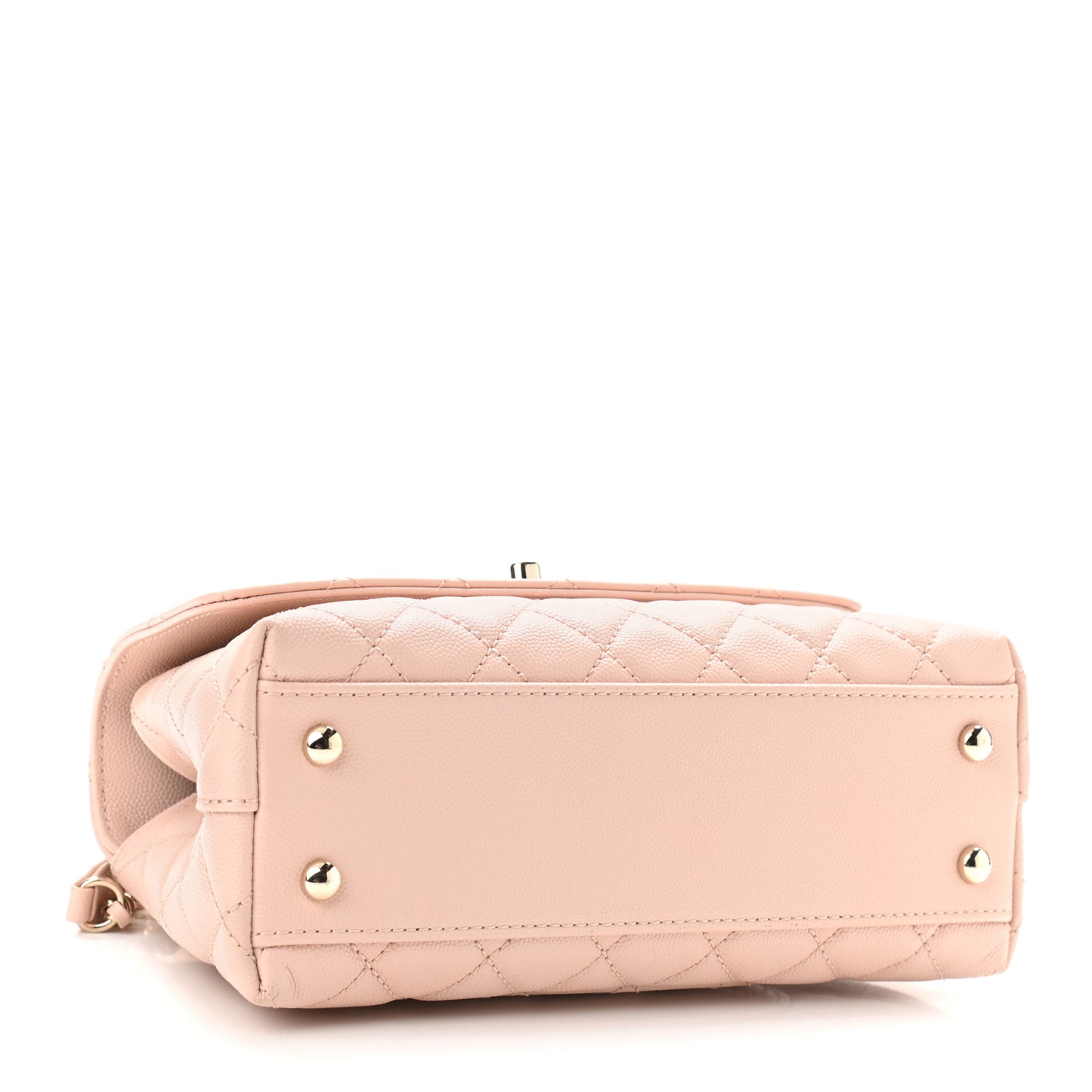 Caviar Quilted Mini Coco Handle Flap Light Pink