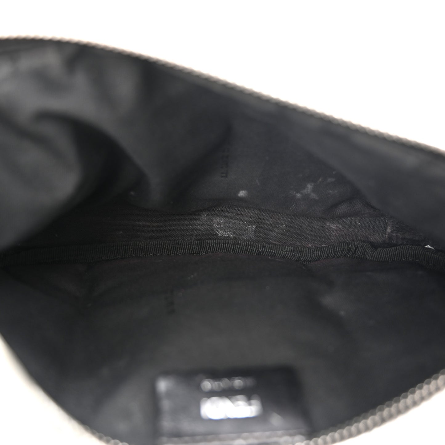 Vitello Catalan Mirror FF 1974 Embossed Belt Bag Argento