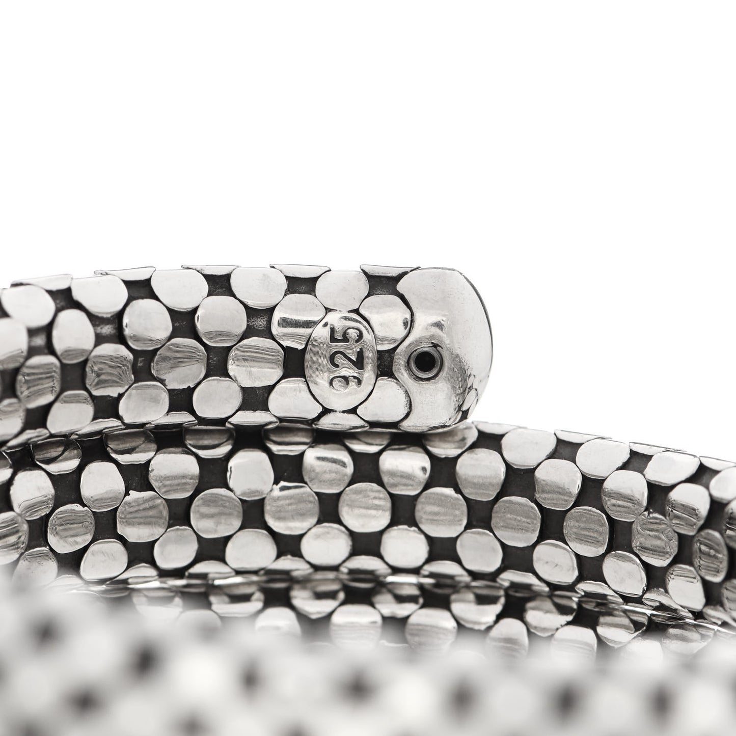 Sterling Silver Dot Triple Coil Bracelet