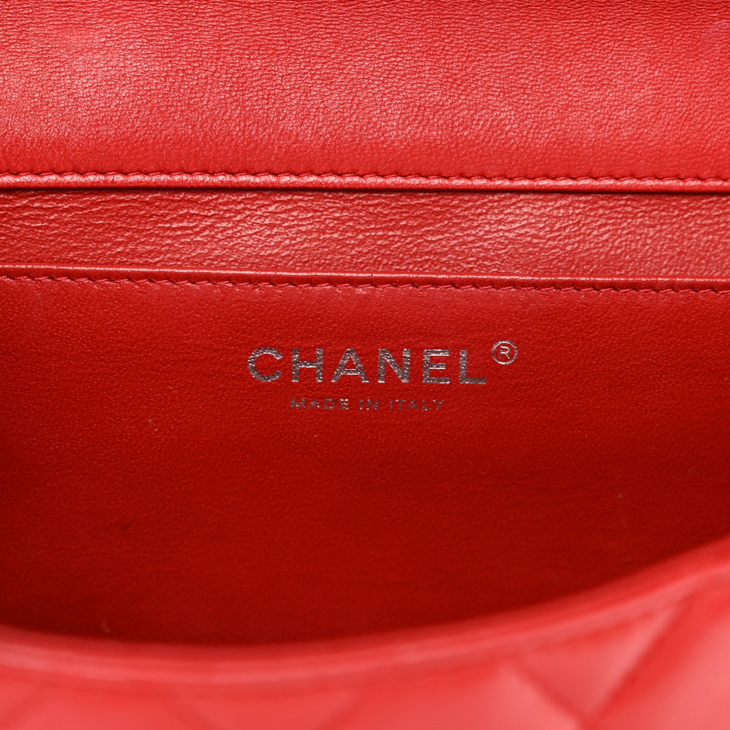 Chanel Lambskin Quilted Clutch with Chain Flap Red 6 of 12