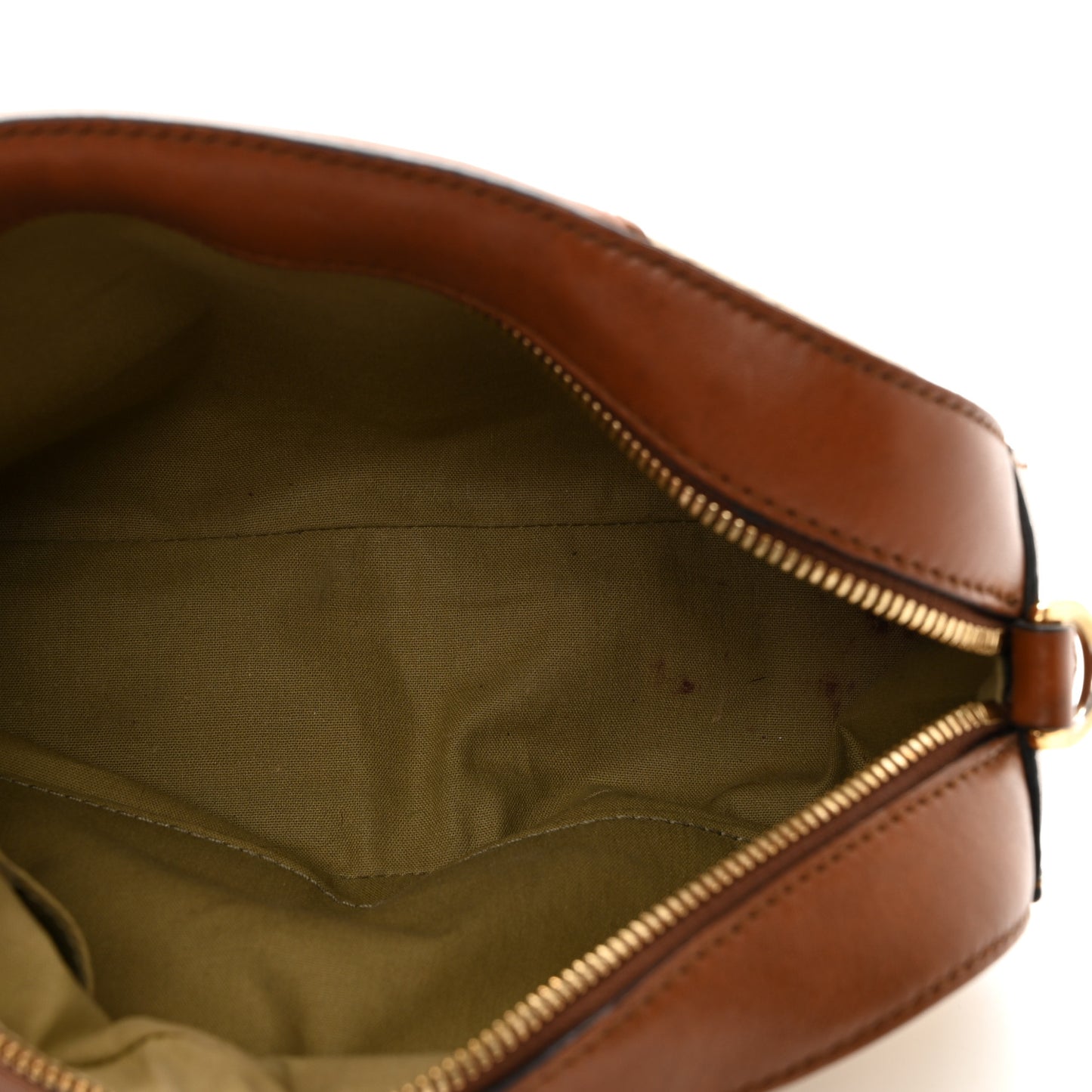 Vintage Canvas Web Shoulder Bag Sand Cuir