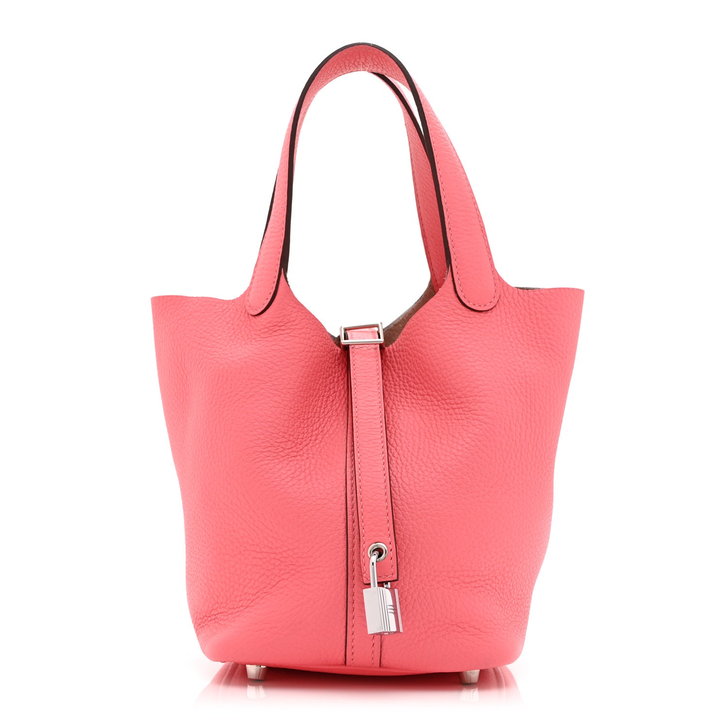 エルメス Hermes Taurillon Clemence Picotin Lock 18 PM Rose Azalee 1763681