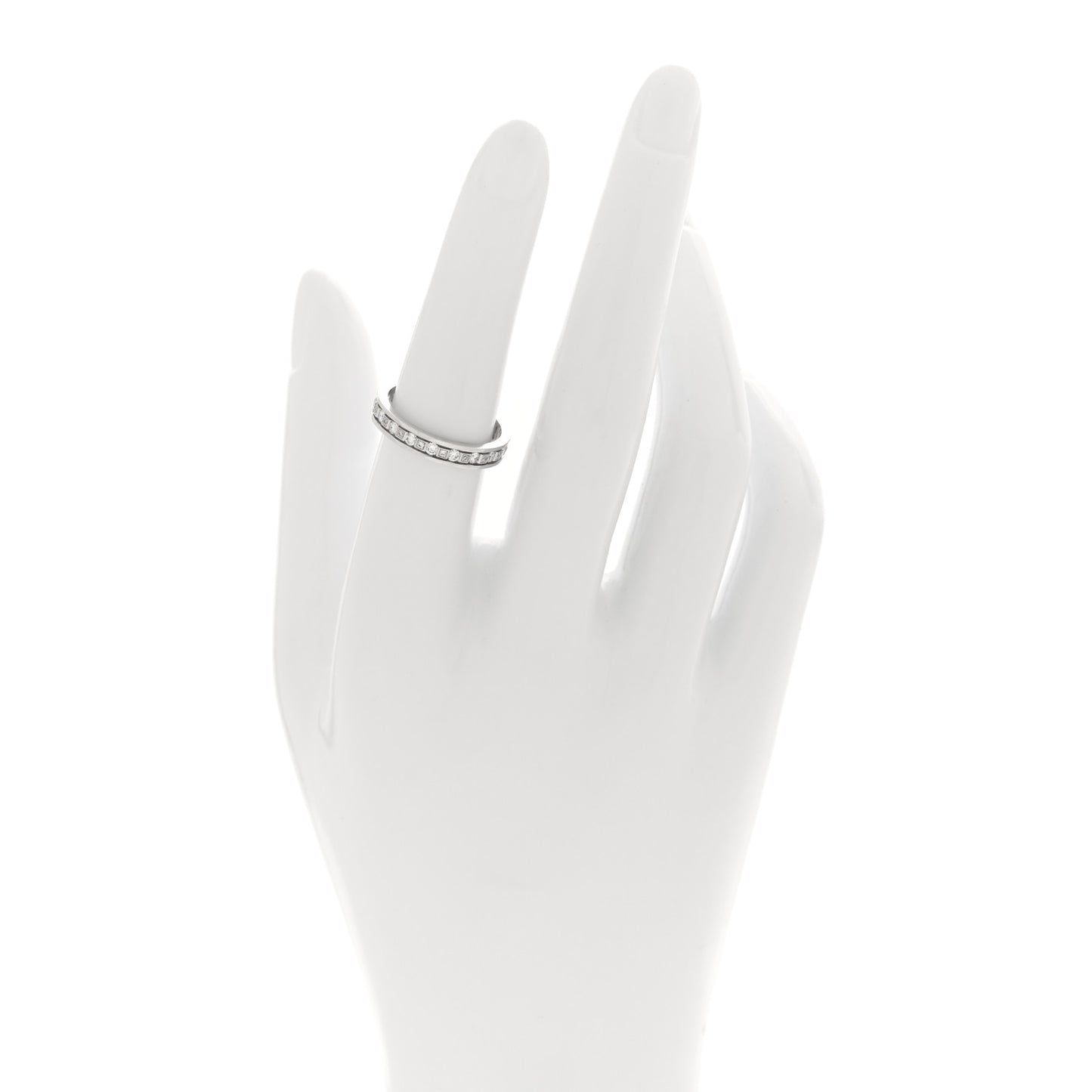 18K White Gold Diamond Belle Epoque Band Ring 53 6.25