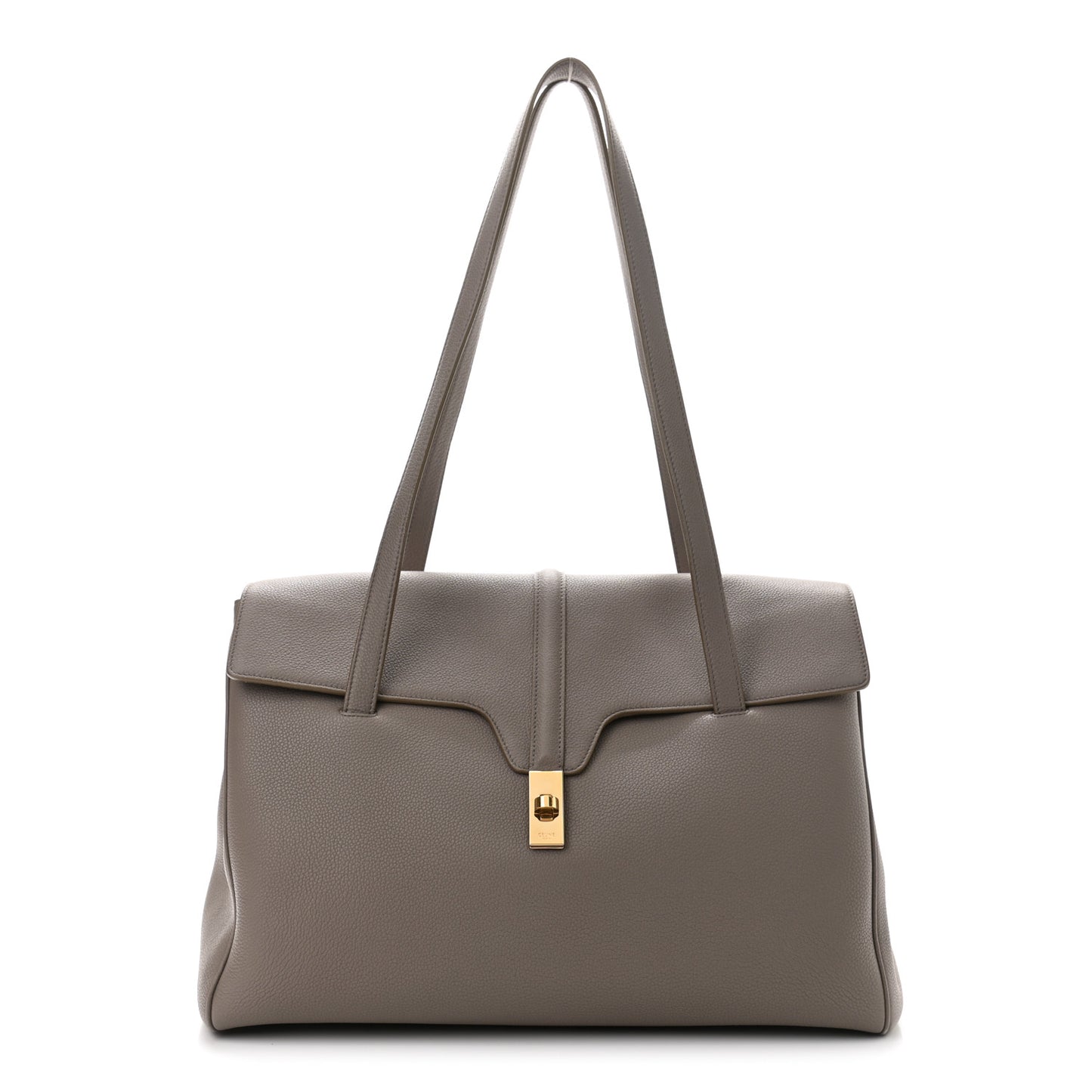 Supple Grained Calfskin Large Soft 16 Bag Pebble