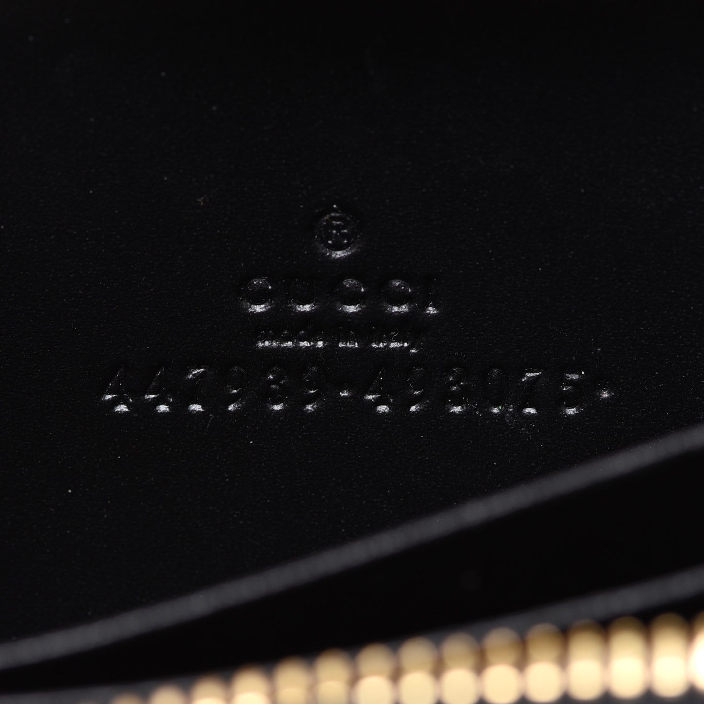 Guccissima Zip Around Card Case Black