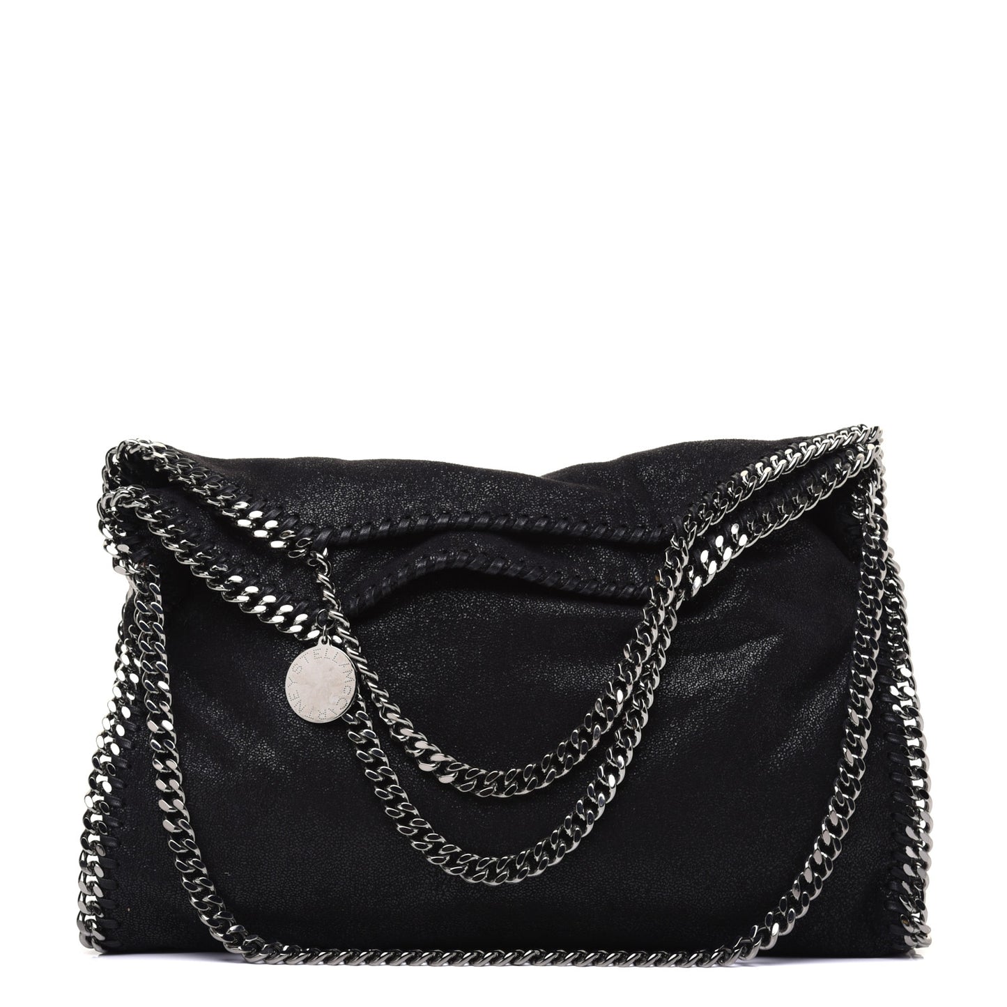 Shaggy Deer Falabella Fold Over Tote Black