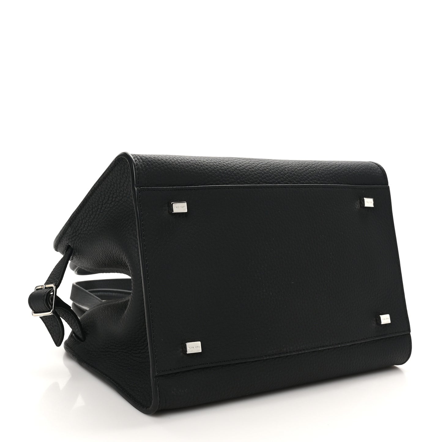 Grained Calfskin Soft Margaux 10 Bag Black