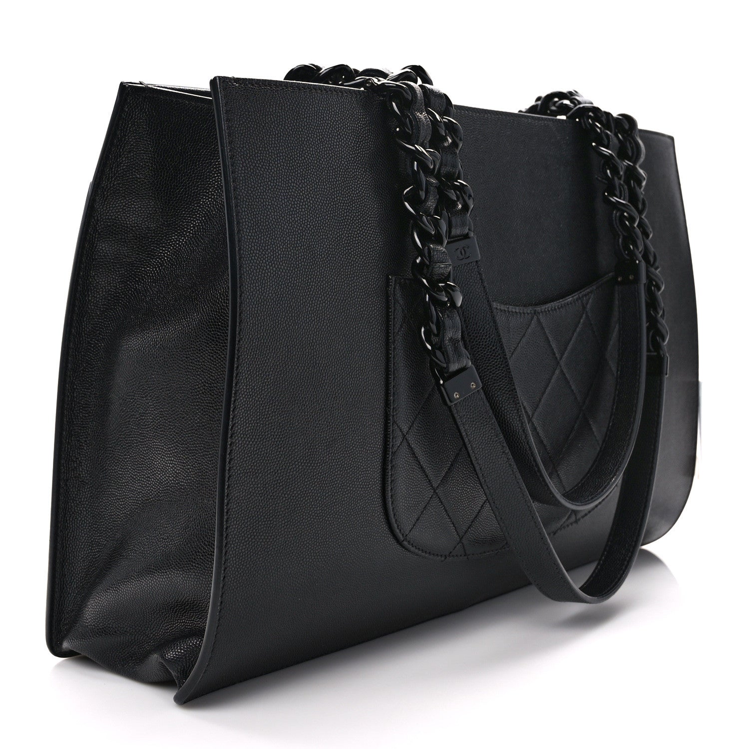 Chanel Caviar Quilted My Everything Large Shopping Tote Black 3 of 14