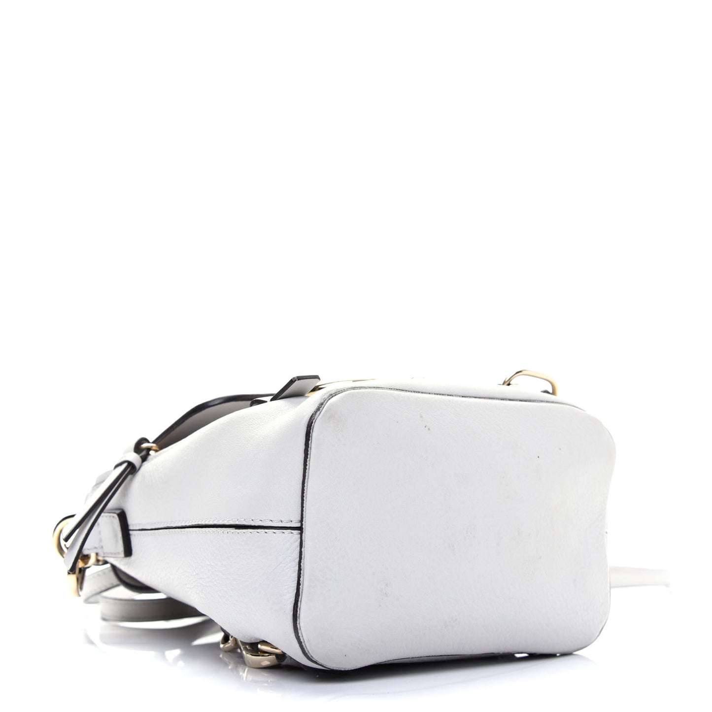 Suede Calfskin Mini Faye Backpack Airy Grey